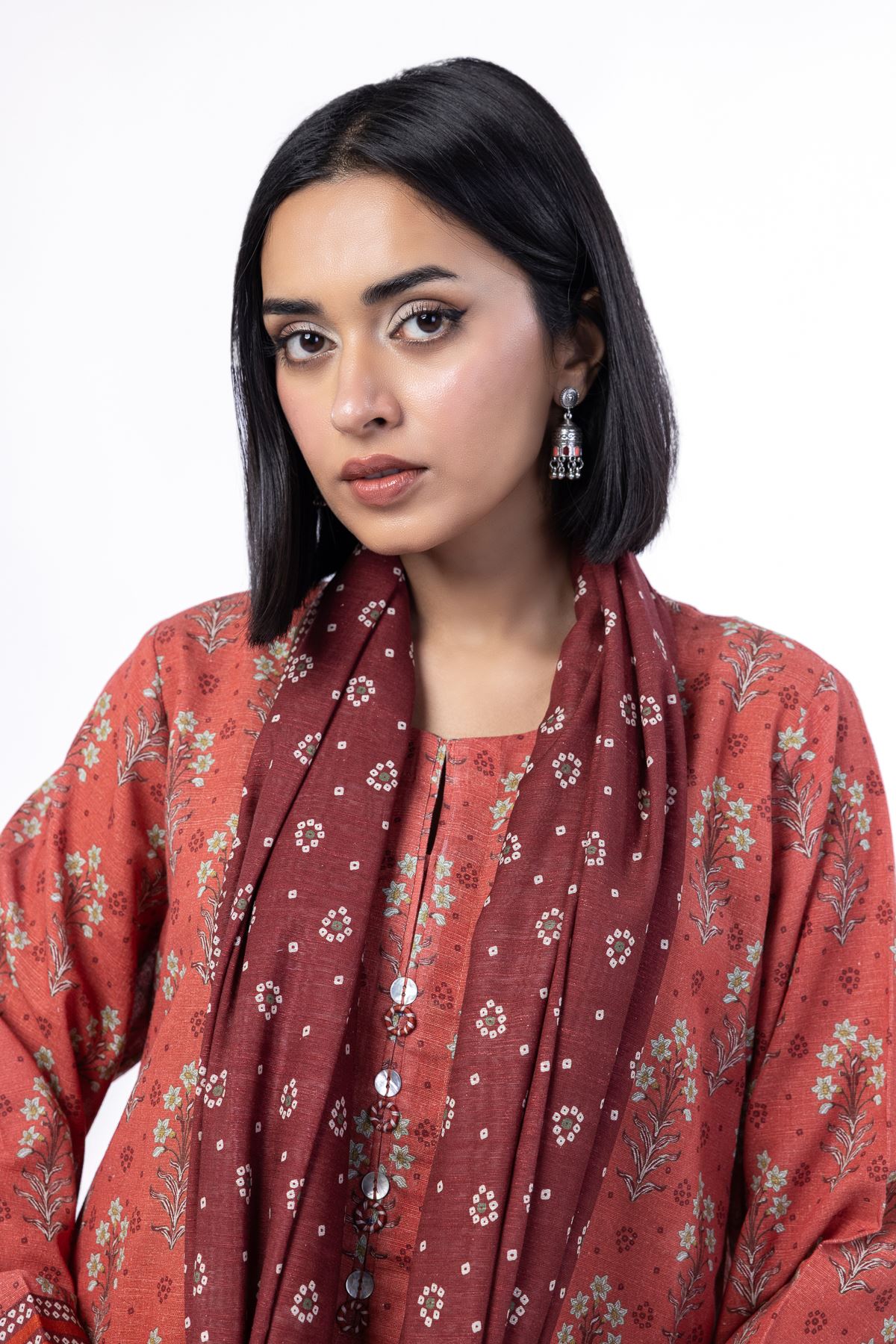 Printed Light Khaddar Tailored 3 Piece - CV05AST-VG