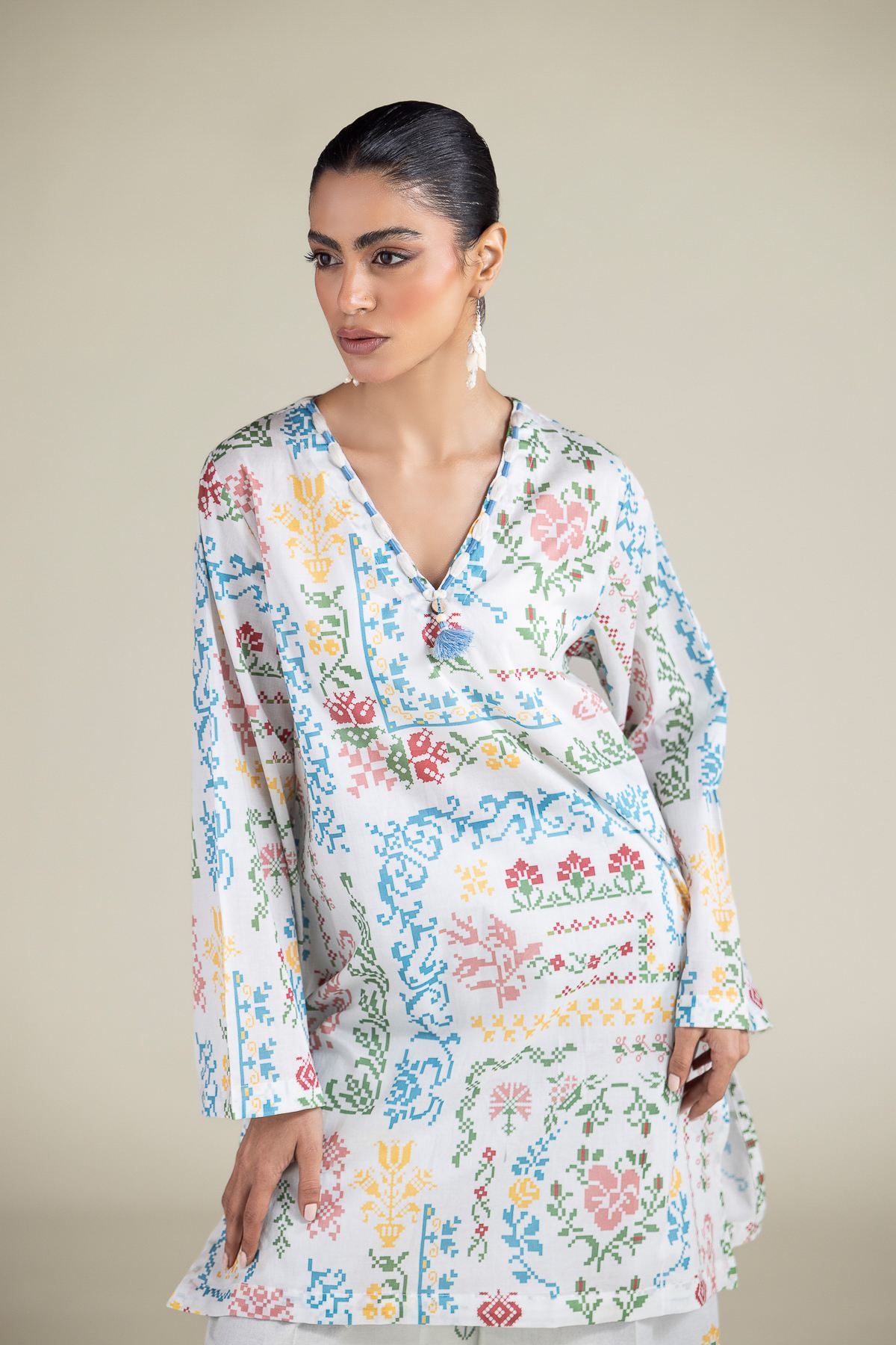 Printed Cambric Tailored Cambric Set - T-A11-26-111FD1-VG