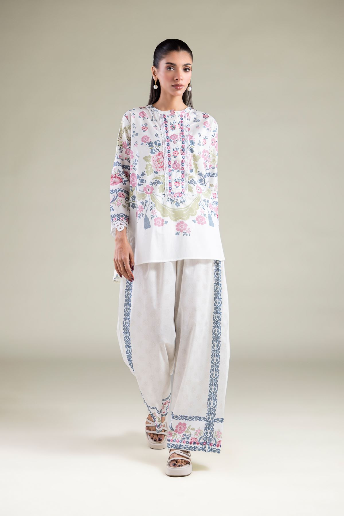 Embroidered Cambric Shirt - 6-26-102-A-C-VG