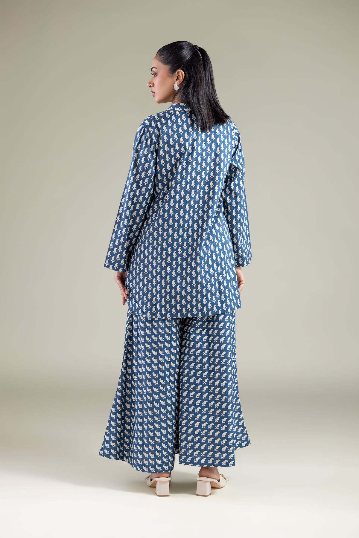 Printed Cambric Geometric Cambric Suit - 1-26-145-A-C-VG