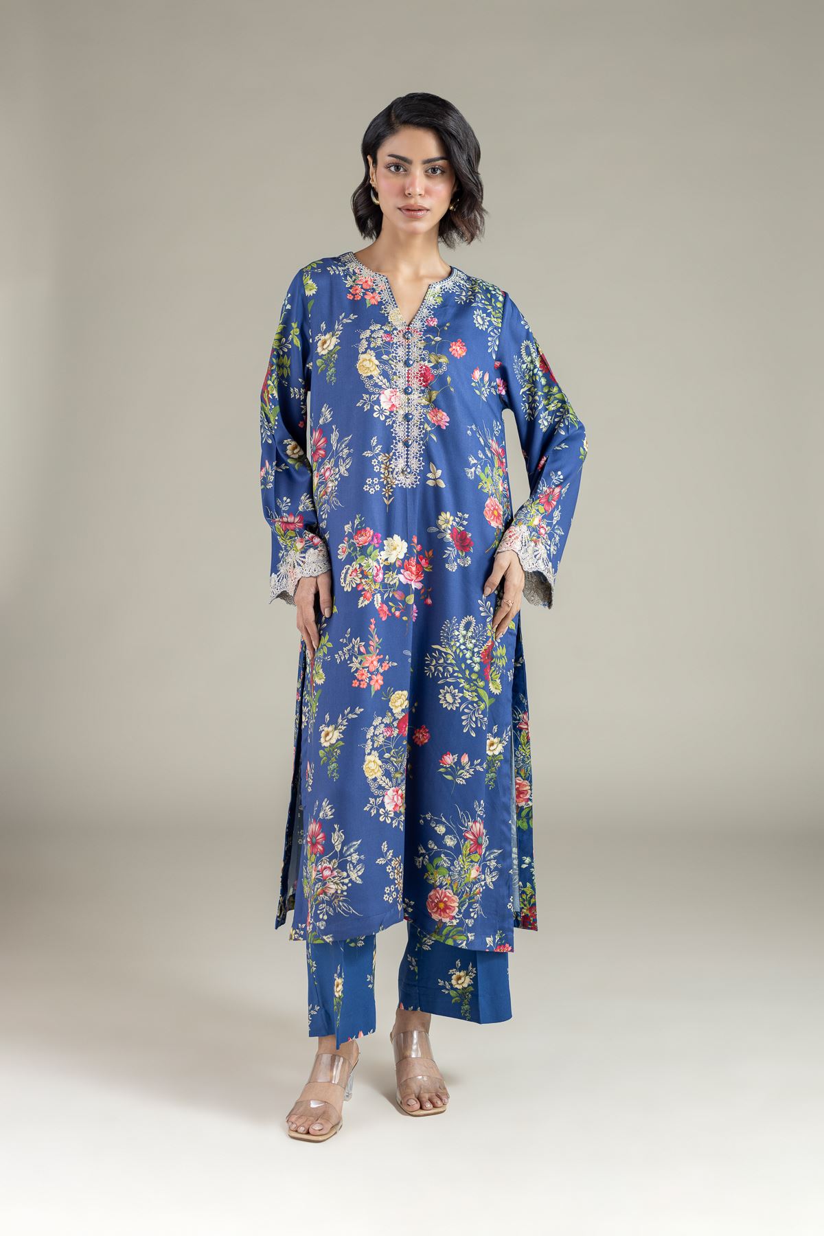 Printed Marina Floral Spring Pants - 25-10-11E6-05TB-VG