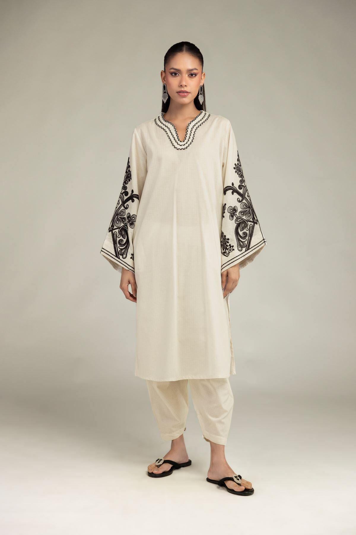 Embroidered Cotton Dobby Cotton Dobby Shalwar - 1-26-234-A-I1-VG