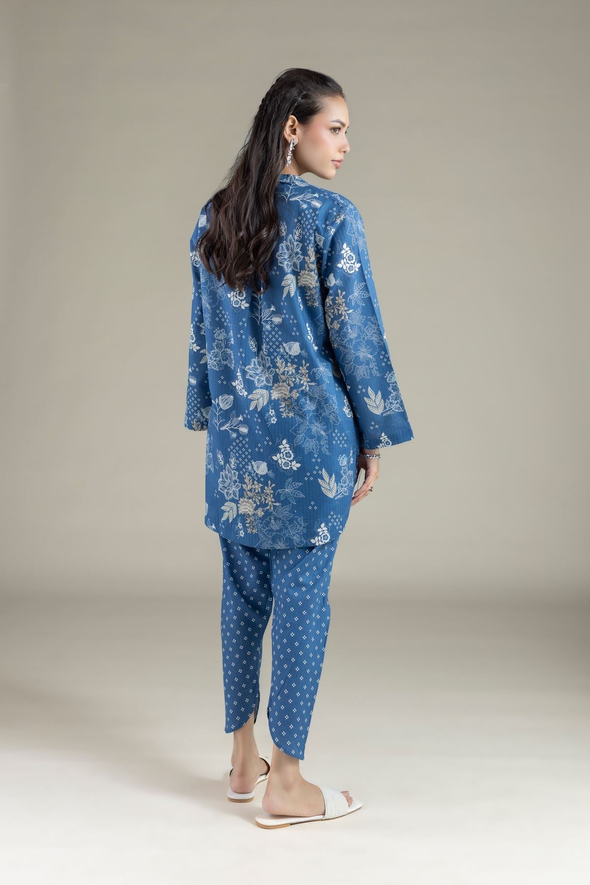 Printed Cotton Dobby Kurta - 25-10-12E12-03TA-VG
