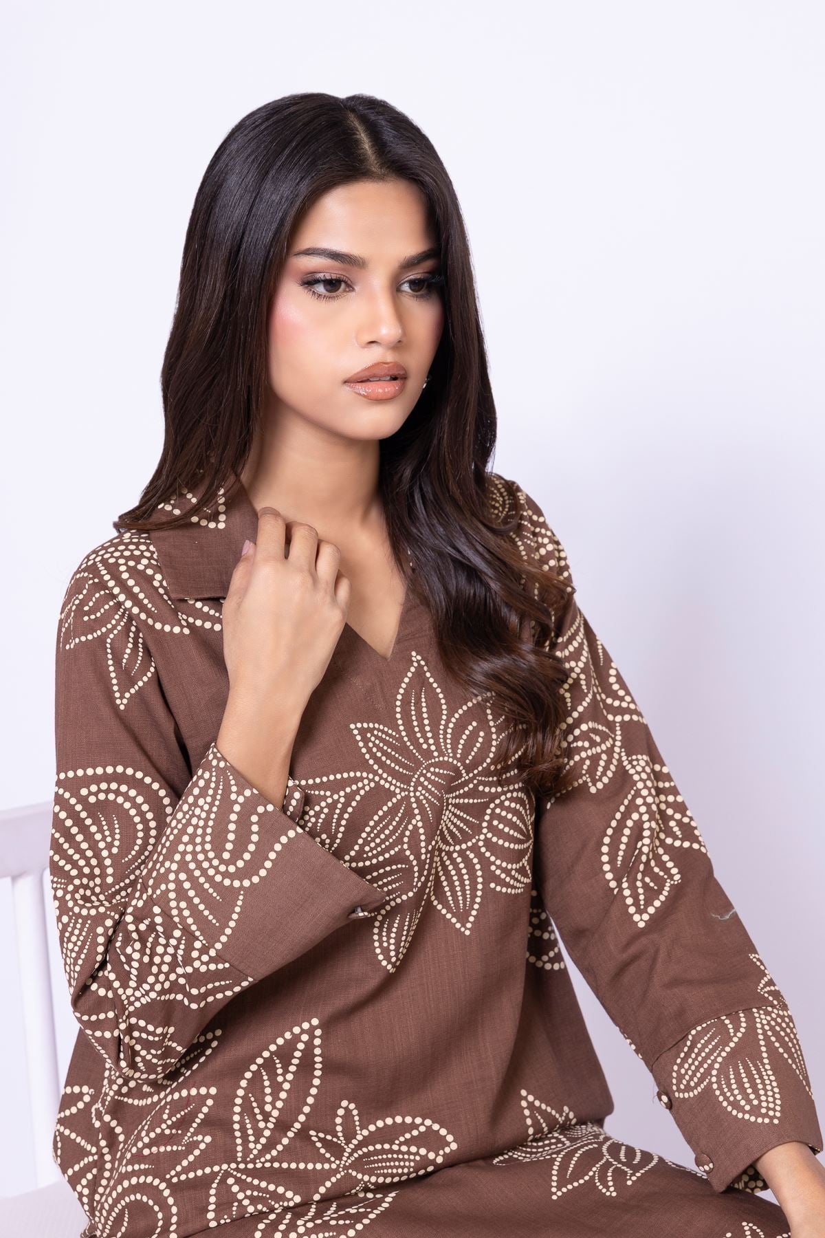 Printed Heavy Textured Cotton Kurta - R-EET24716A-VG