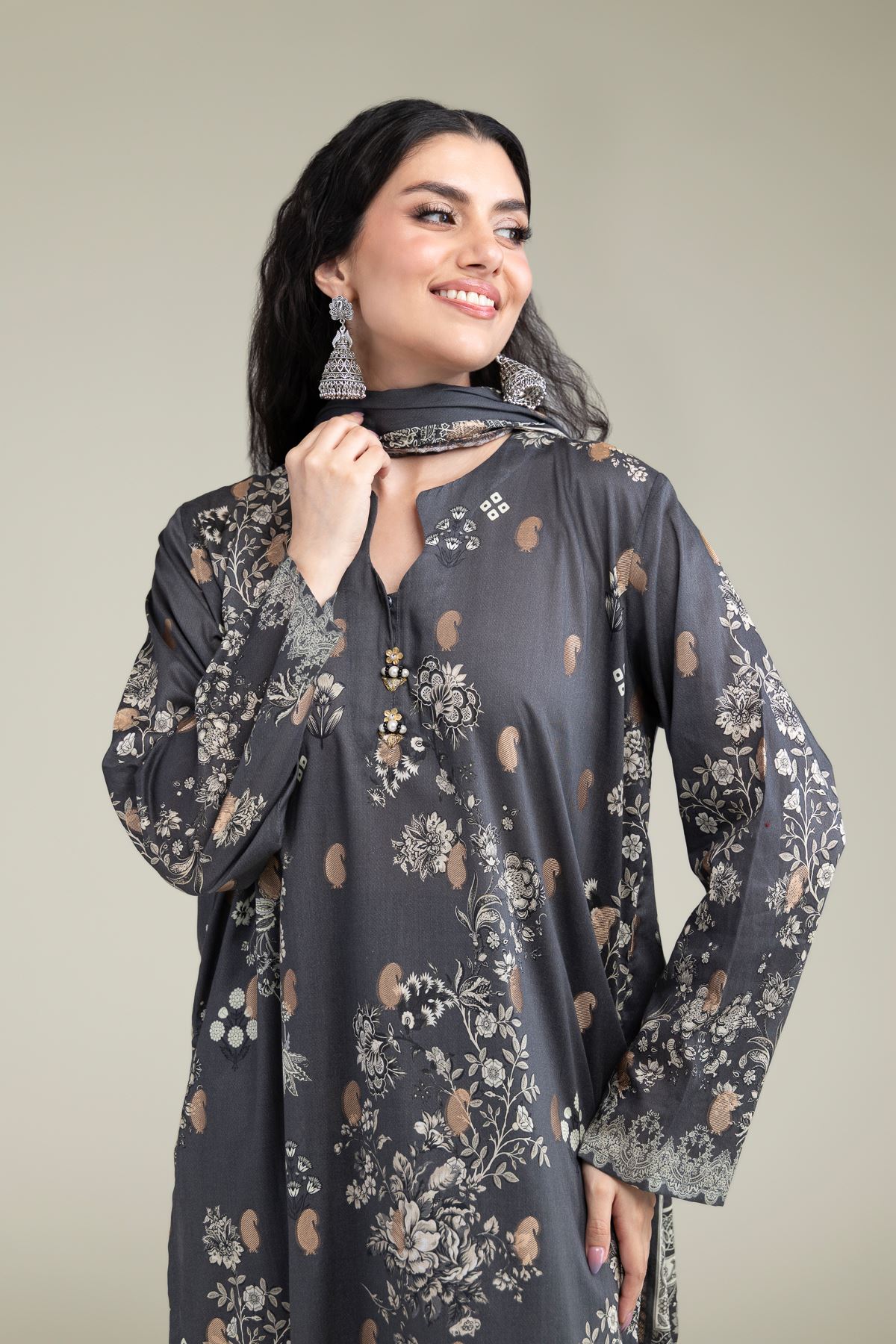Printed Jacquard Fabrics 3 Piece - A33-26-205FC1-VG