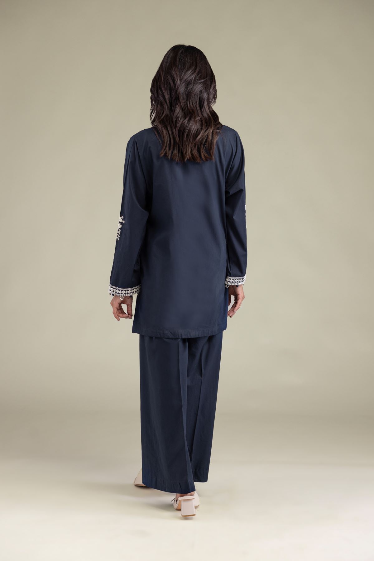 Embroidered Cambric Short Cambric Kurta - T-A113-26-101EI2-VG