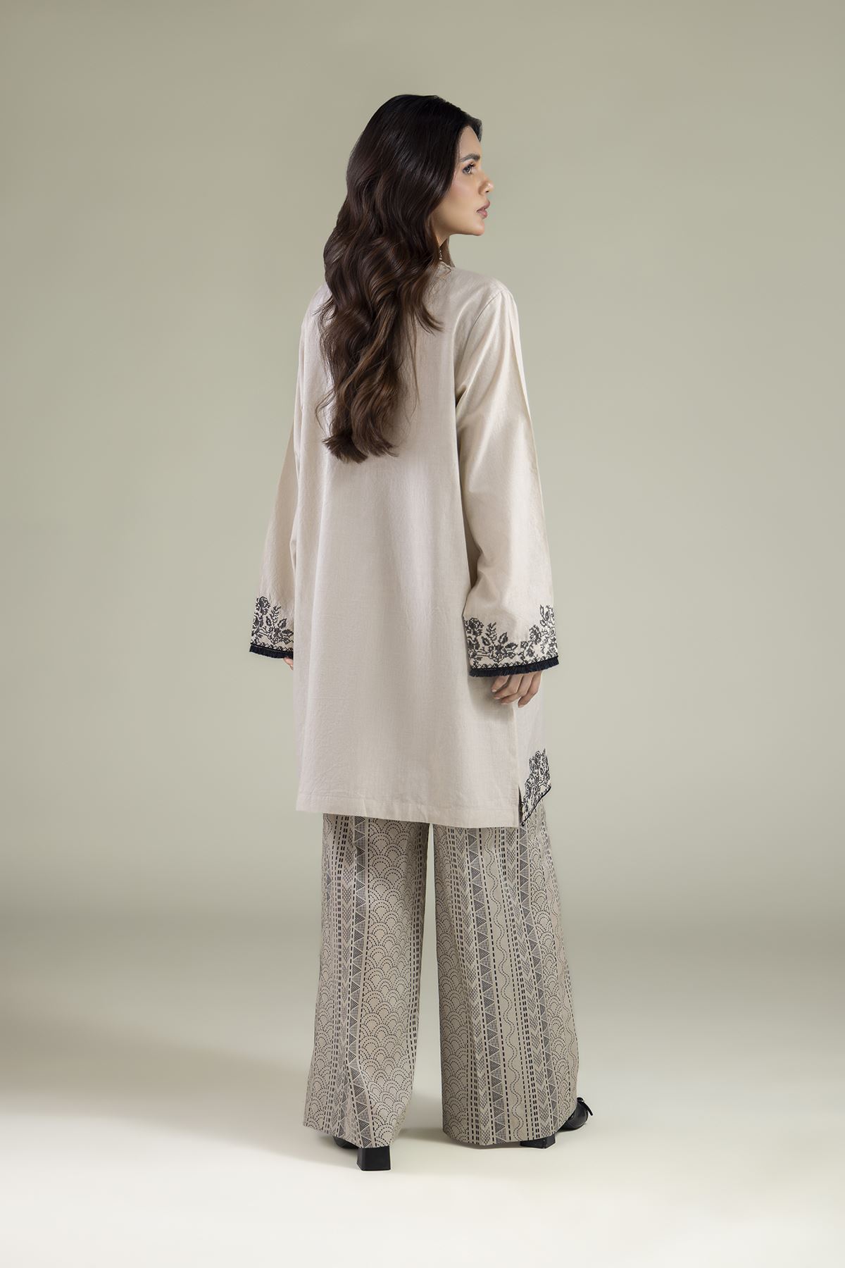 Embroidered Cambric Fabrics 2 Piece | Top and Bottom - 2-26-308-A-B1-VG