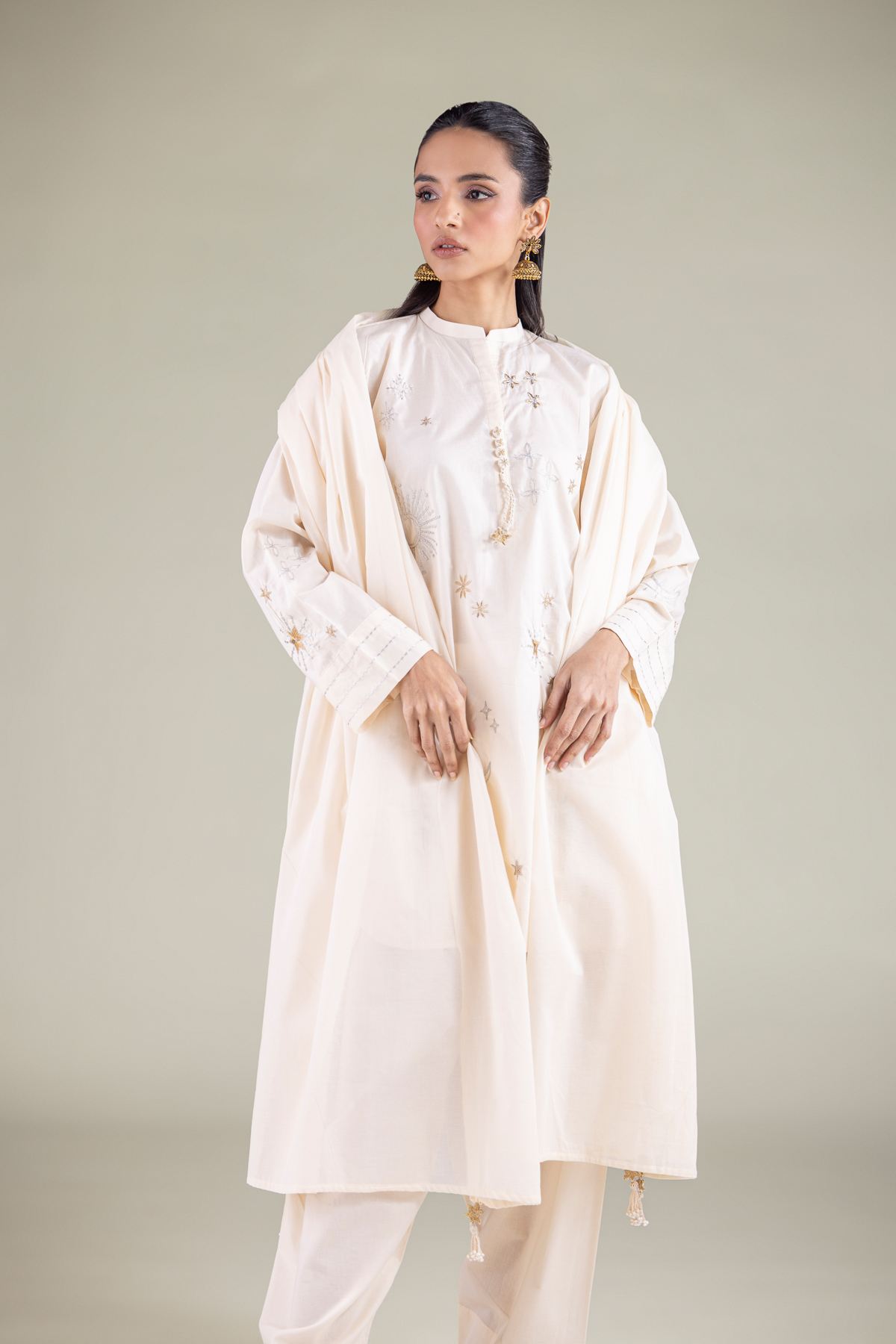 Embroidered Lawn Dupatta - 1-26-108-A-D-VG