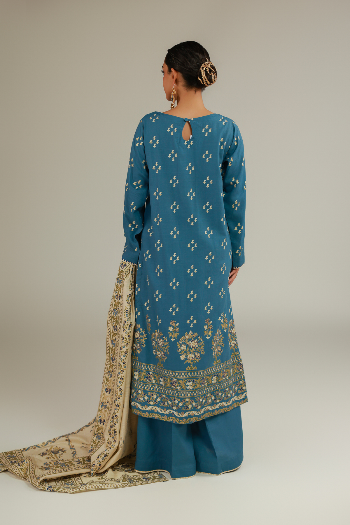 Printed Polyester Silk Dupatta - EST234118TB-VG