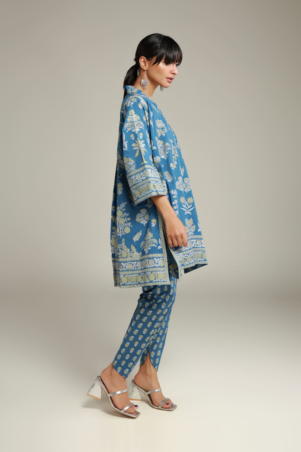 Printed Cambric Floral Summer Shalwar - 1-26-138-A-F-VG
