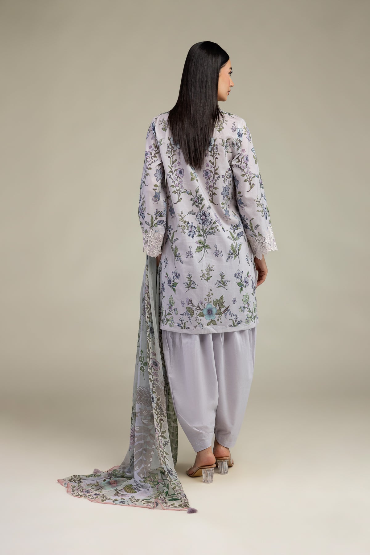 Embroidered Cambric Tailored 3-Piece Cambric - A22-26-214FH1-VG
