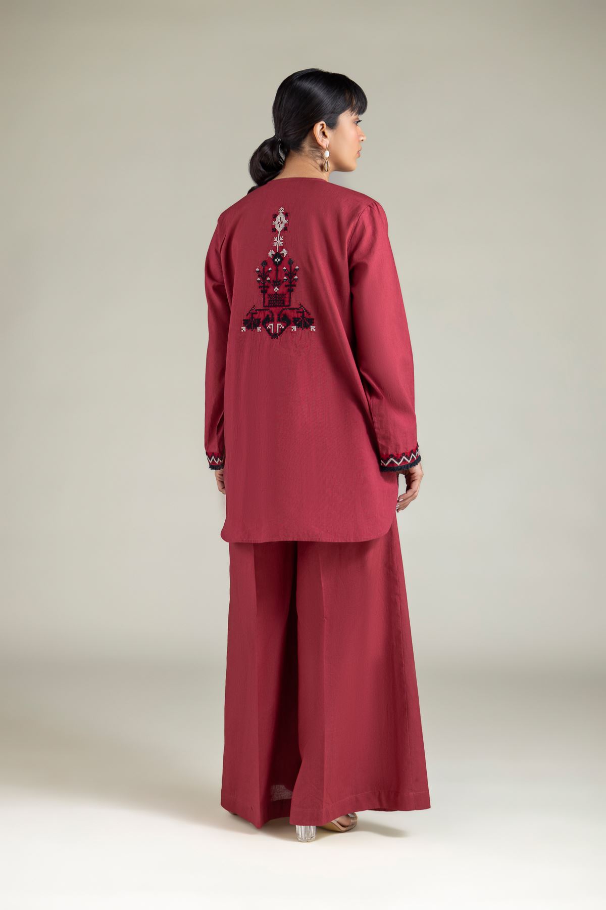 Embroidered Cambric Fabrics 2 Piece | Top and Bottom - 1001949268