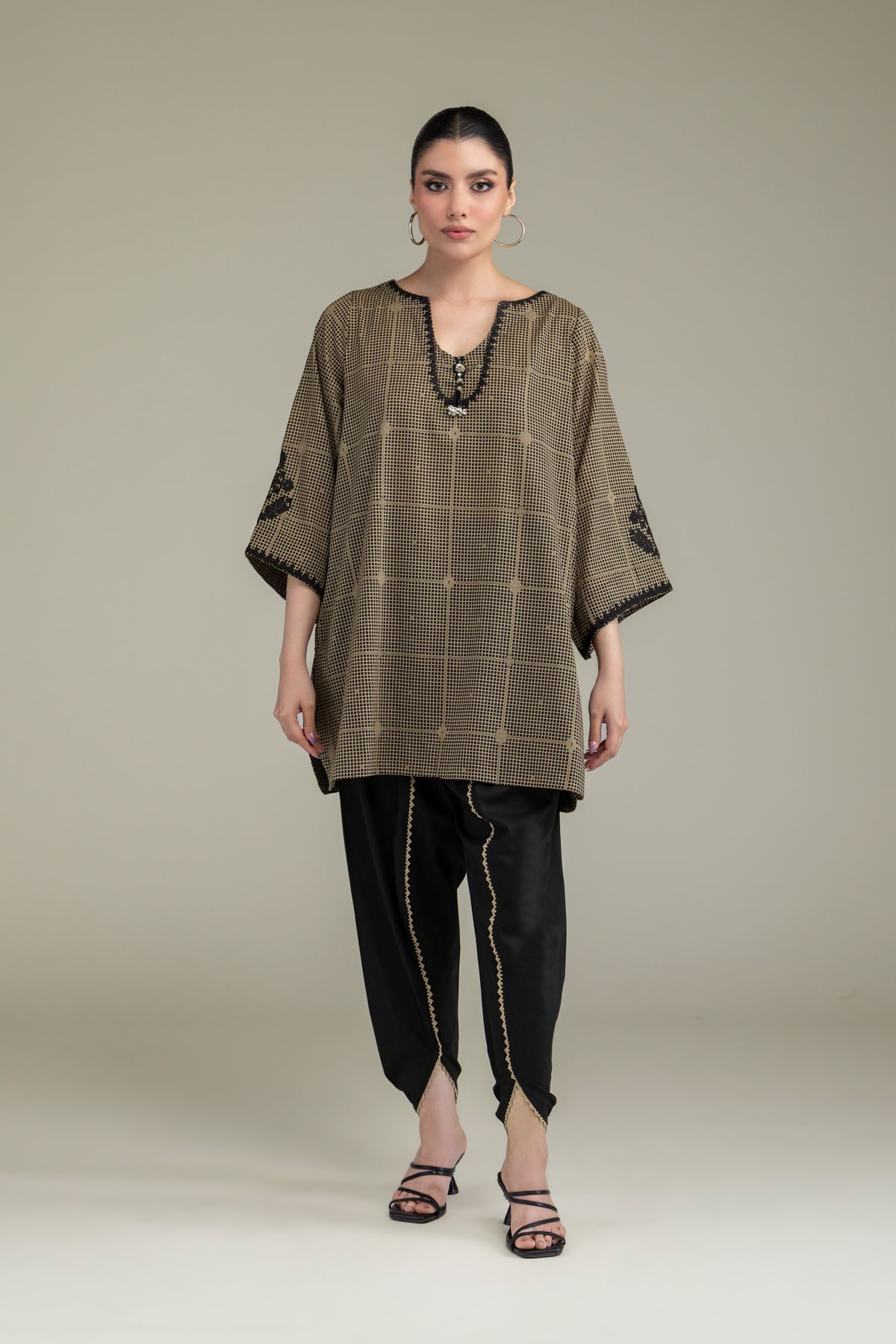 Embroidered Lawn Short Lawn Kurta - T-A33-26-112FG1-VG