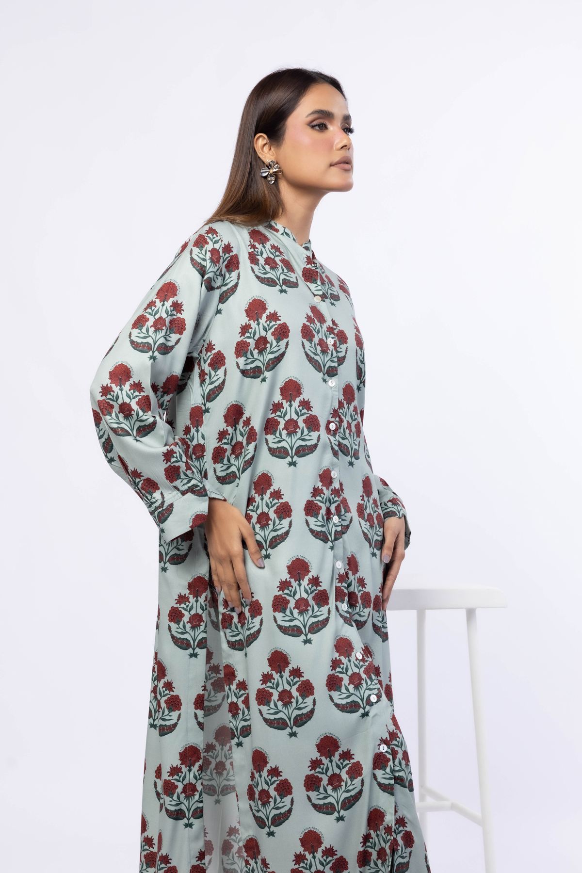 Printed Viscose Crepe Kurta - 25-09-9S1-04TA-VG