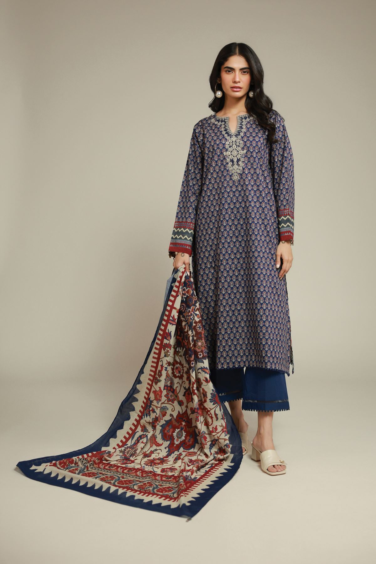 Printed Messuri Fabrics 3 Piece - CA24A-VG
