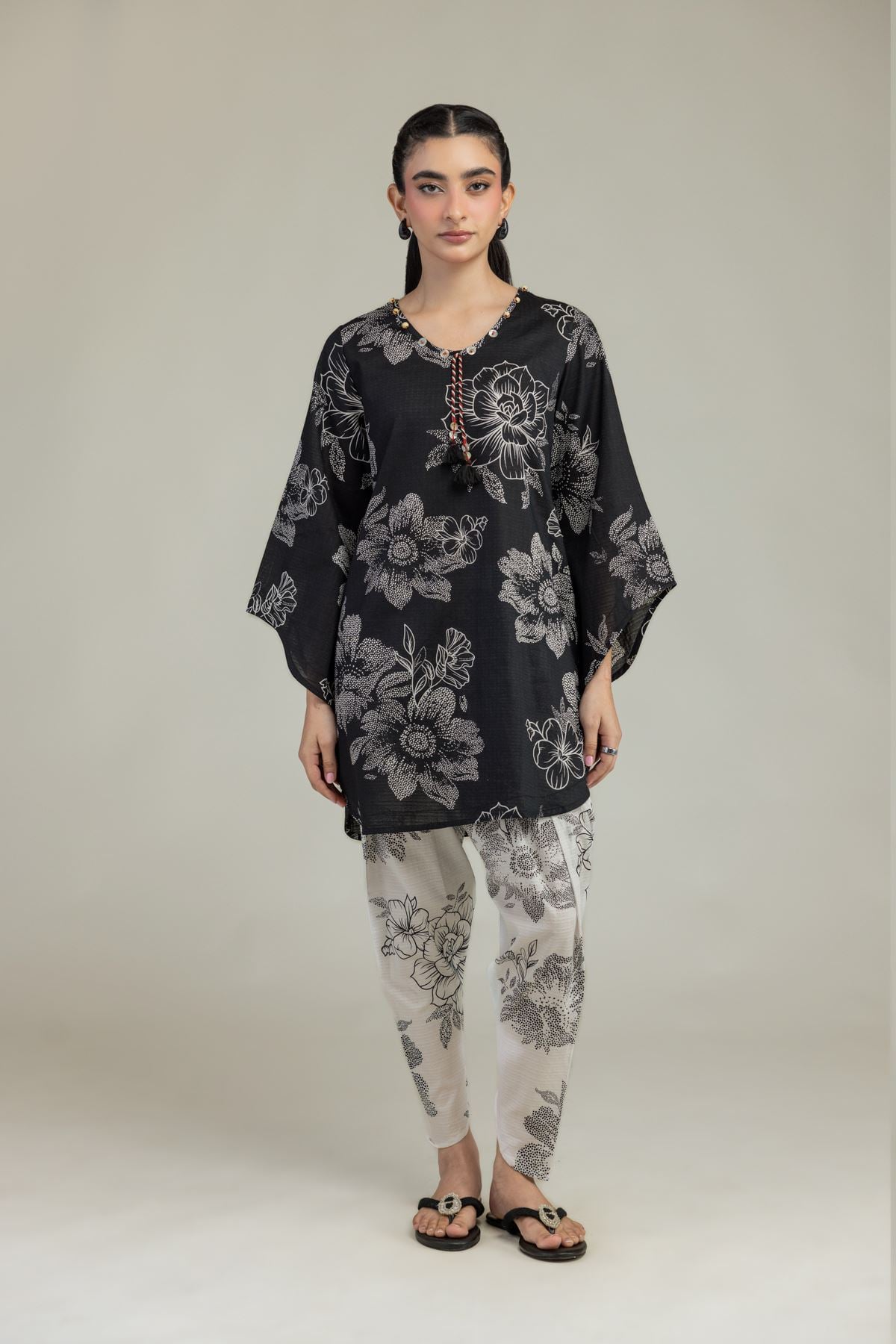 Printed Cotton Dobby Floral Cotton Shalwar - 1-26-240-A-J1-VG