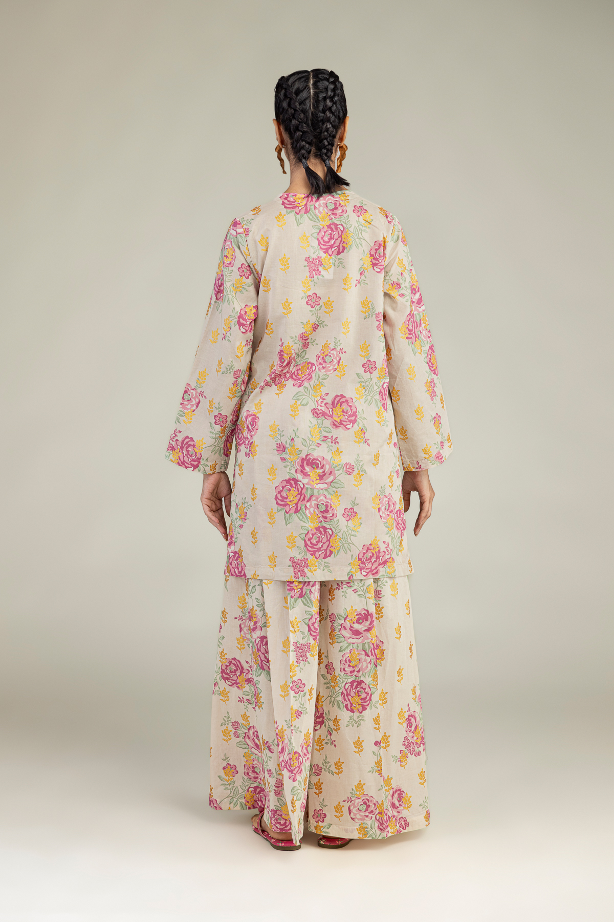 Printed Cambric Floral Cambric Kurta - 1-26-236-A-I2-VG