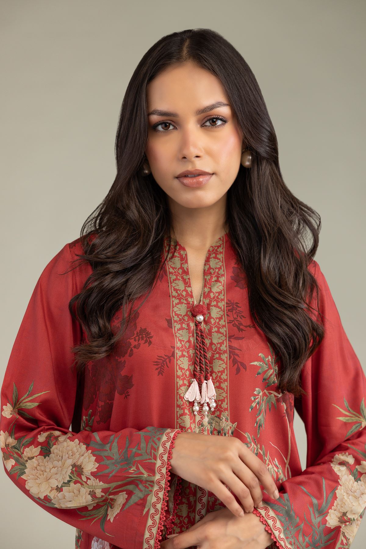 Printed Viscose Floral Printed Kurta - 1-26-224-B-E2-VG