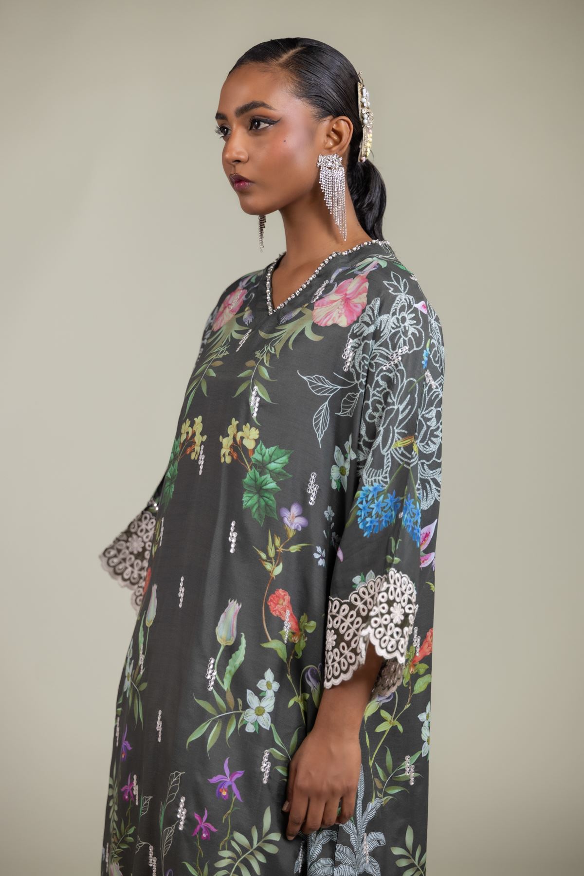 Raw Silk 2-Piece Co-ord Set - 2-26-105-A-D-VG
