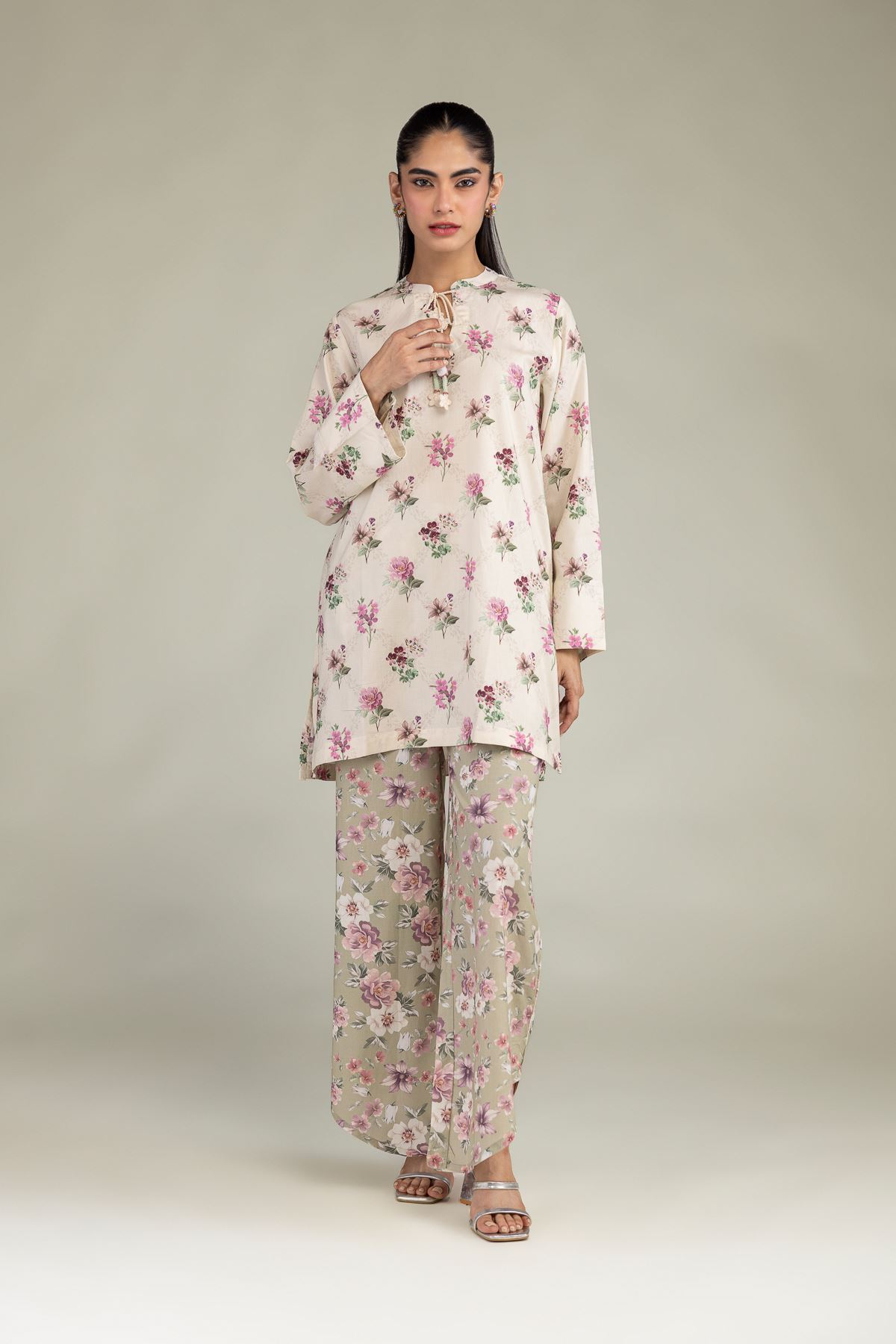 Printed Cotton Viscose Printed Cotton Pants - 1-26-309-B-D1-VG