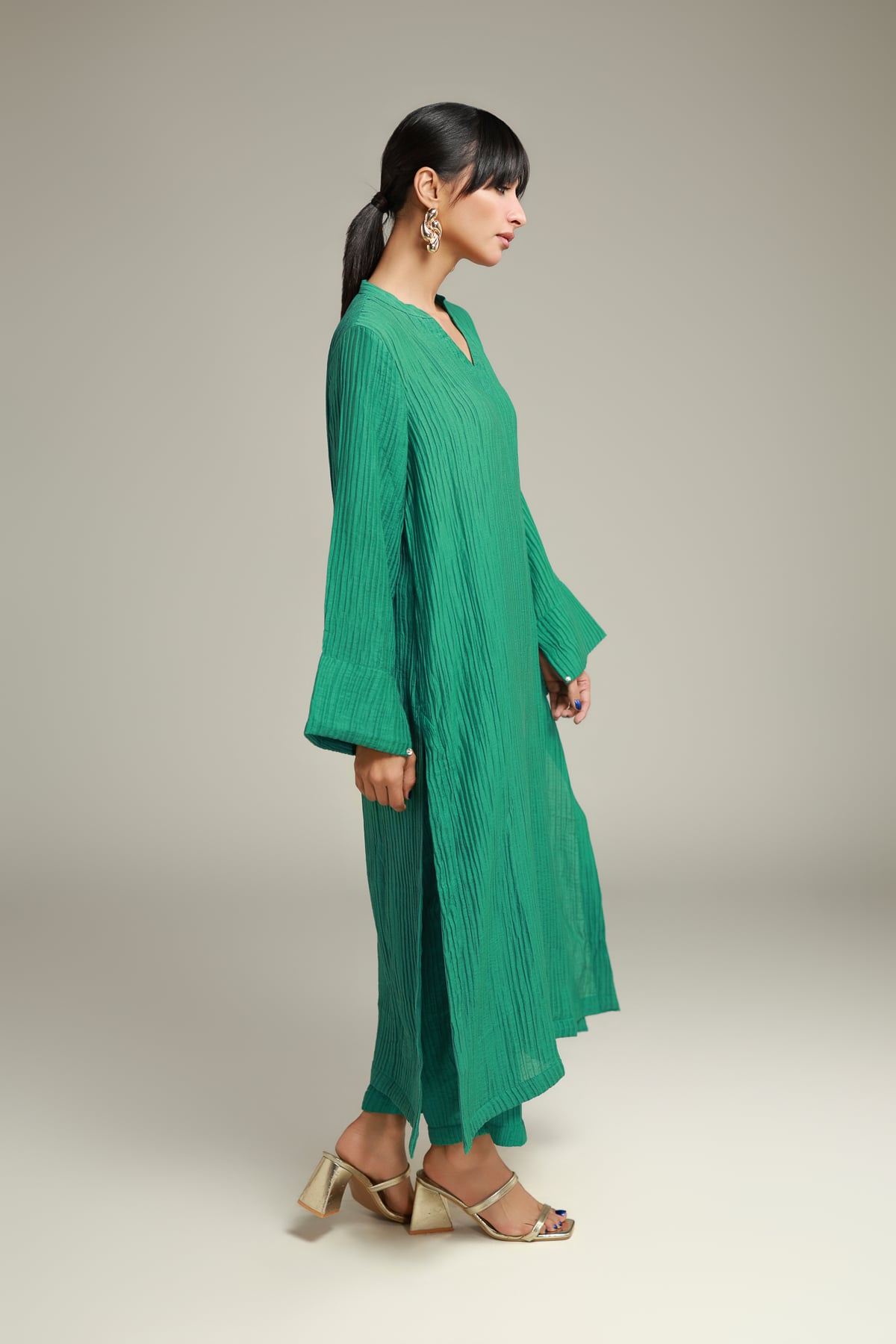 Dyed Blended Crinkle Blended Crinkle Pants - 8-26-202-A-D1-VG