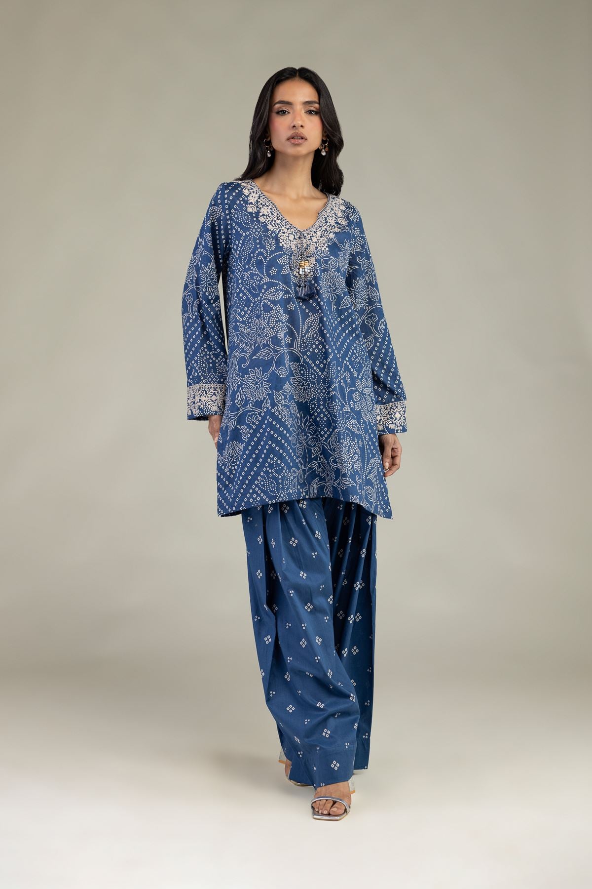 Embroidered Cambric Fabrics 2 Piece | Top and Bottom - R-1-26-134-A-C-VG