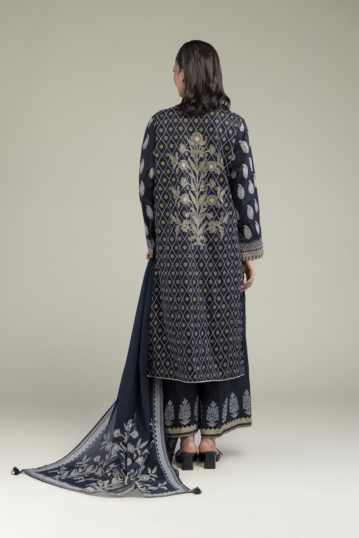 Embroidered Lawn Lawn 3-Piece Tailored - 1-26-102-A-F-VG