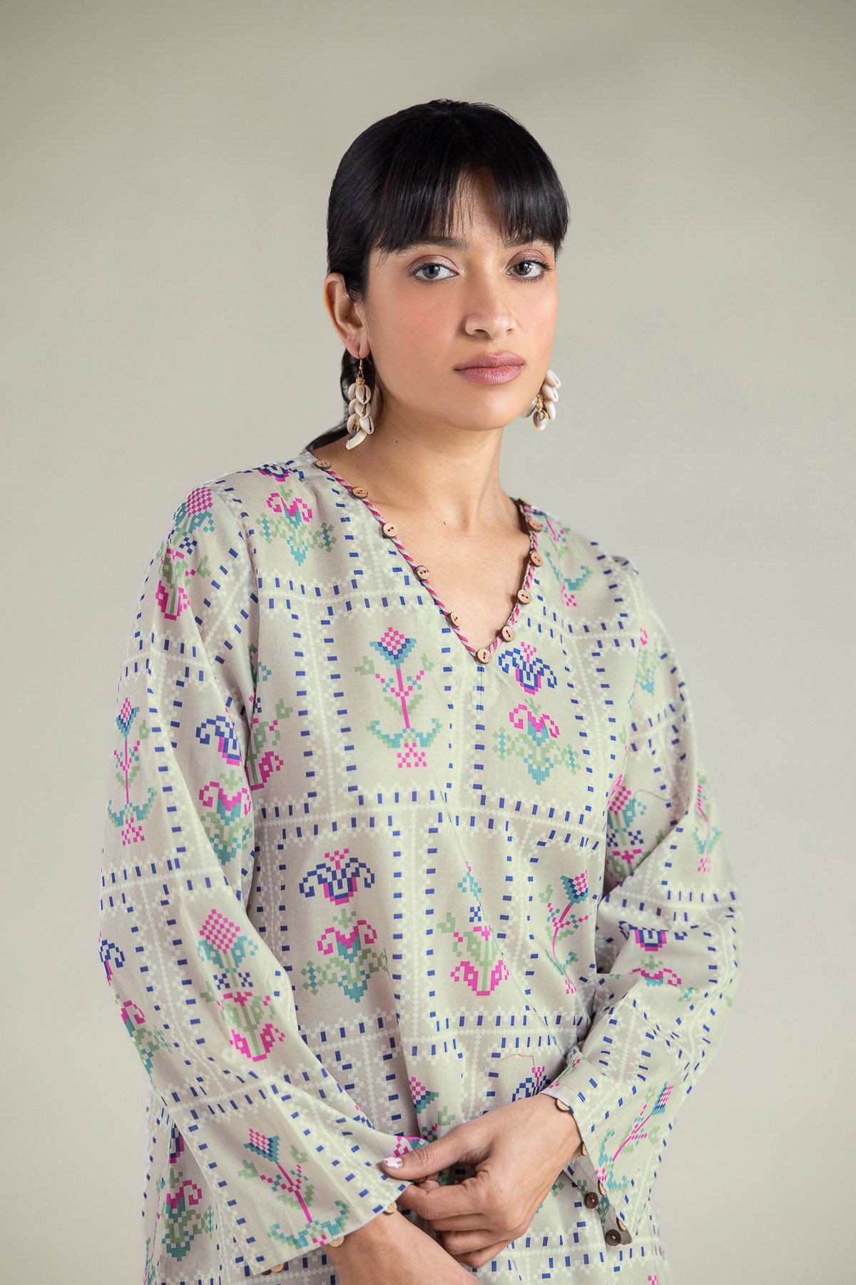 Printed Cambric 2-Piece Cambric Tailored - T-A11-26-111FD1-VG
