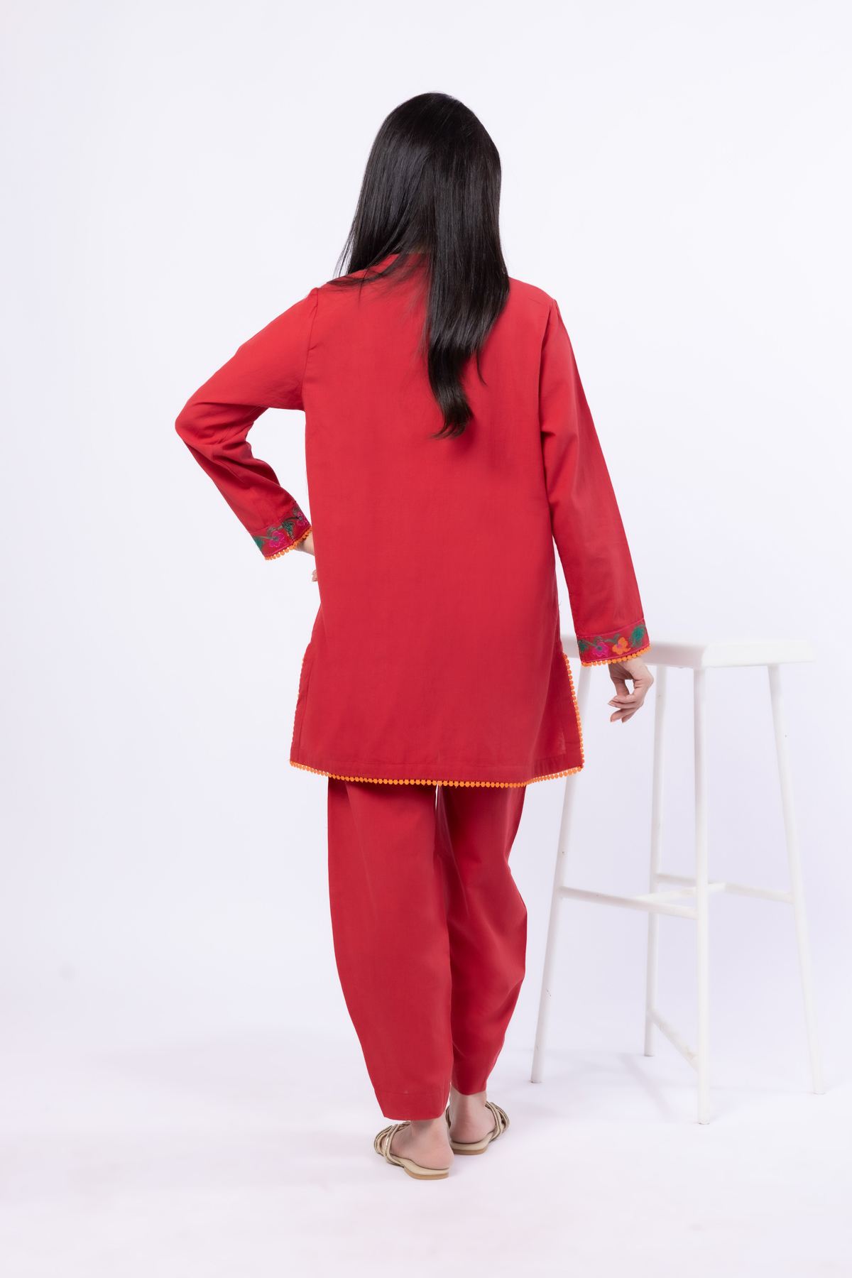Embroidered Handwoven Cotton Kurta - 25-09-9S3-07TB-VG