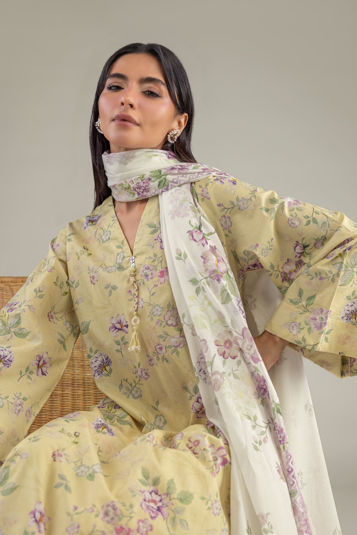 Printed Lawn Printed Lawn Dupatta - A22-26-214FH1-VG