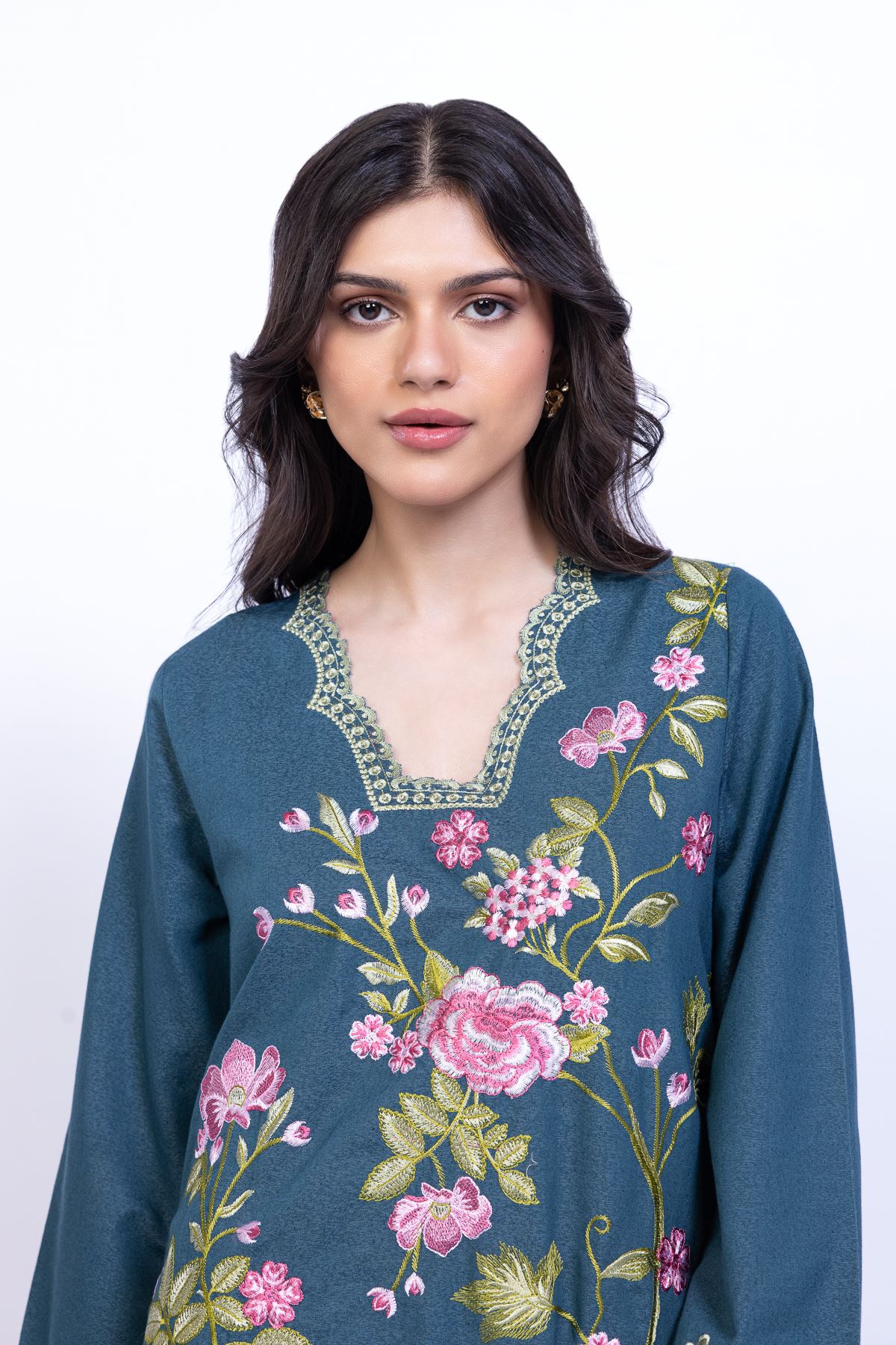 Embroidered Karandi Kurta - 25-10-12E9-02TA-VG
