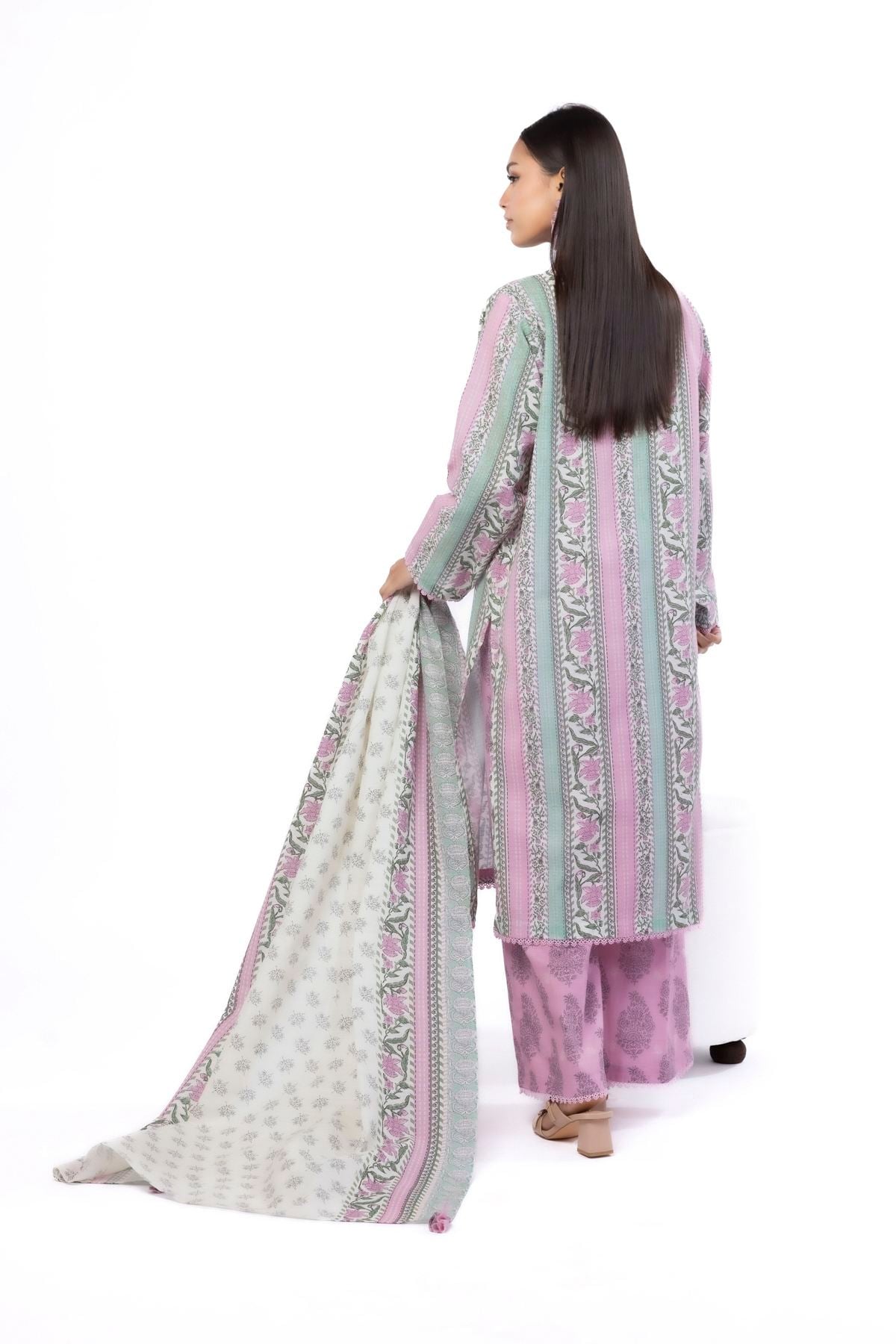Printed Khaddar Fabrics 3 Piece - KW34A-VG