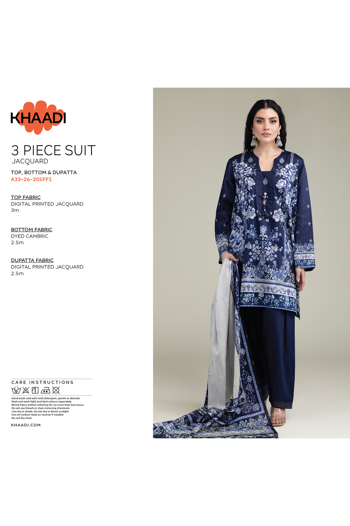 Printed Jacquard Fabrics 3 Piece - T-A33-26-207FD1-VG