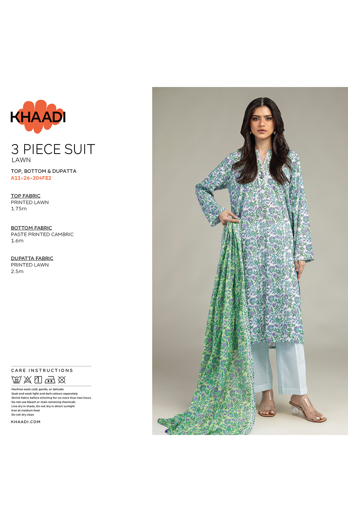 Printed Lawn Fabrics 3 Piece - 2-26-308-A-G1-VG