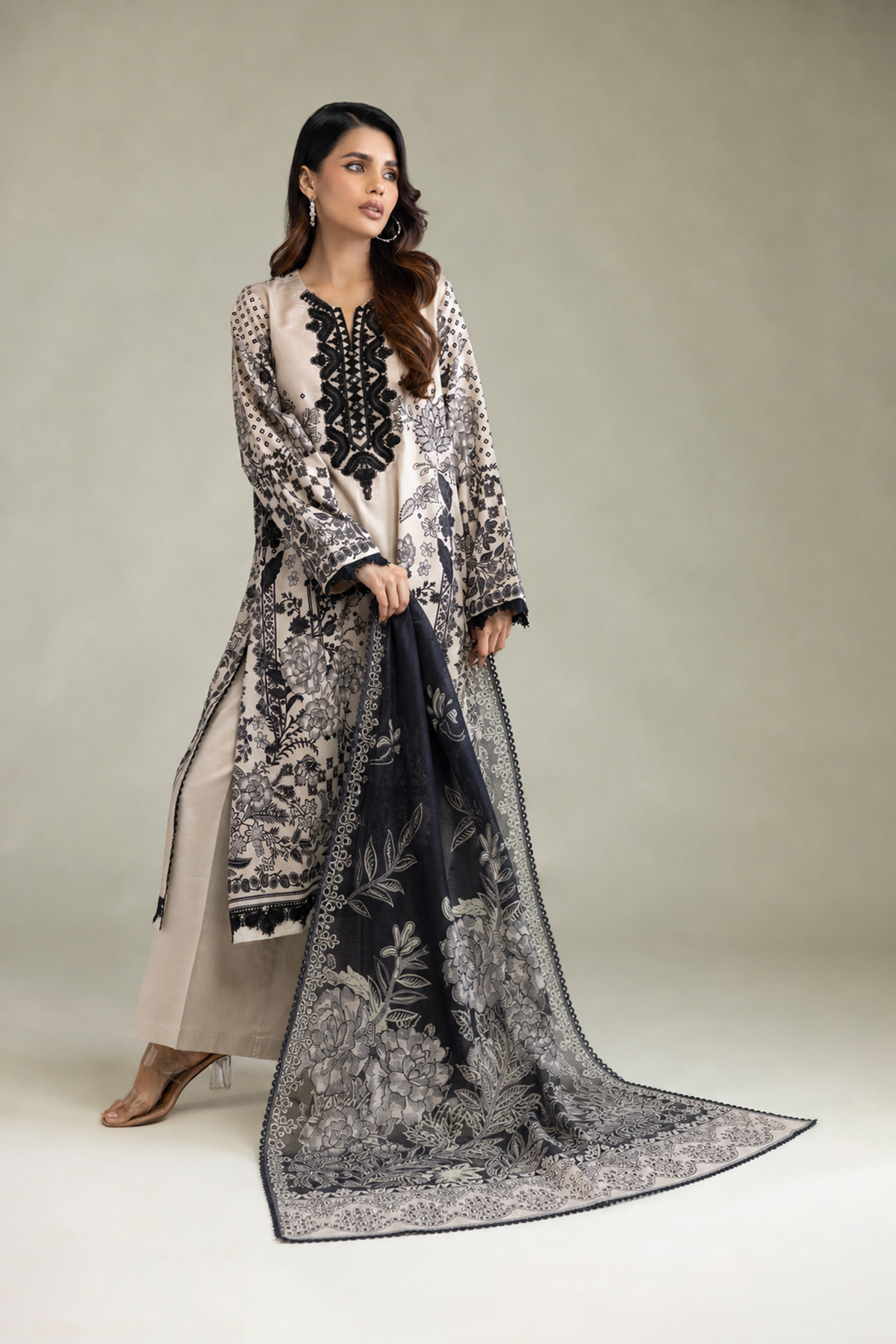 Embroidered Lawn Lawn Tailored 3-Piece - 1-26-102-A-F-VG