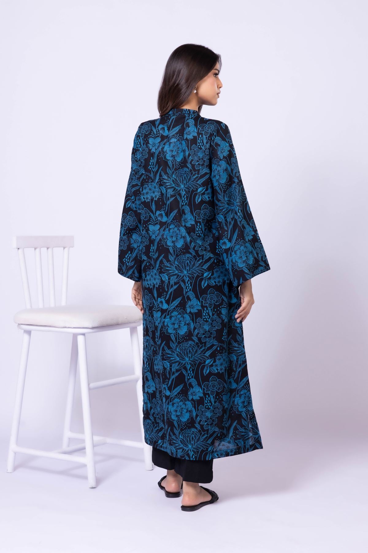 Printed Khaddar Kurta - 25-09-11E11-10TA-VG