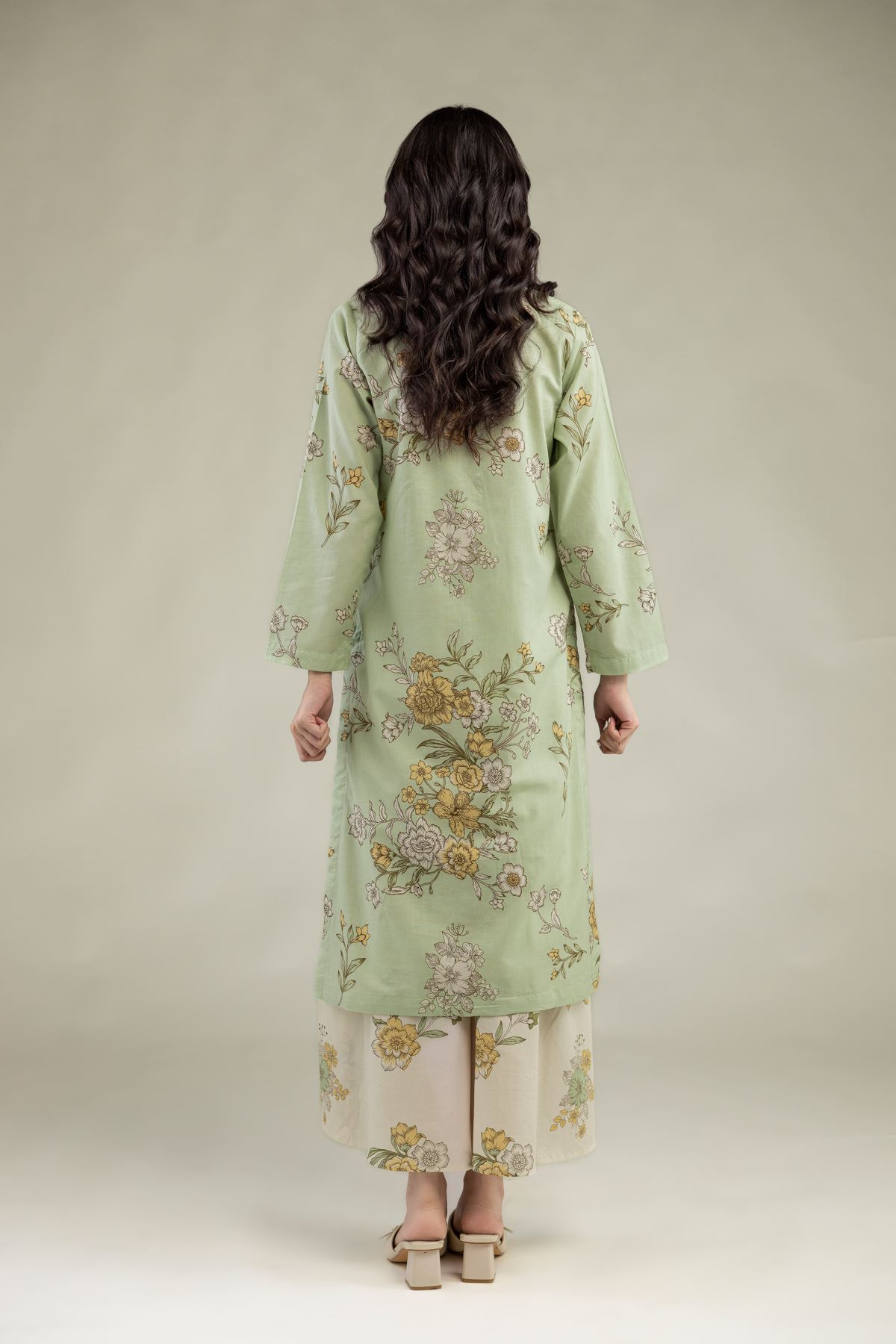 Embroidered Lawn Lawn Floral Kurta - 2-26-308-A-G1-VG