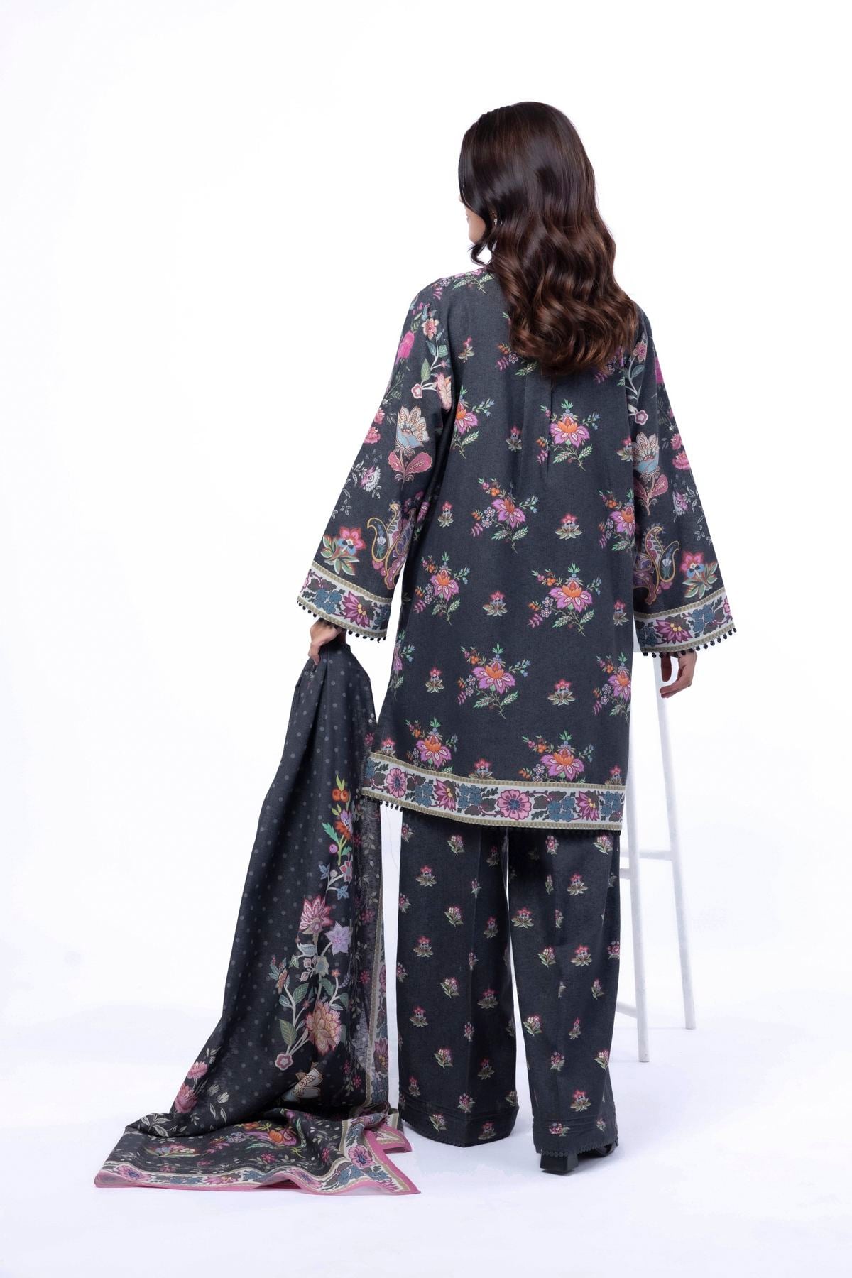 Printed Karandi Fabrics 3 Piece - KW59B-VG