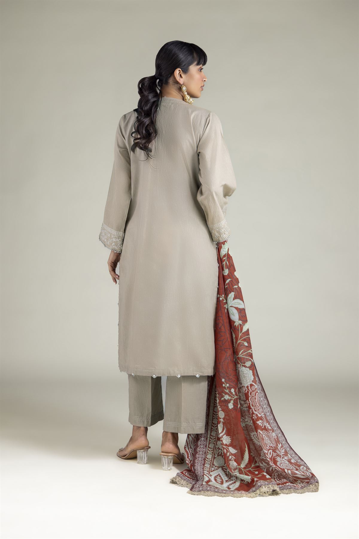 Embroidered Cambric Cambric Tailored 3-Piece - T-A11-26-108FE2-VG