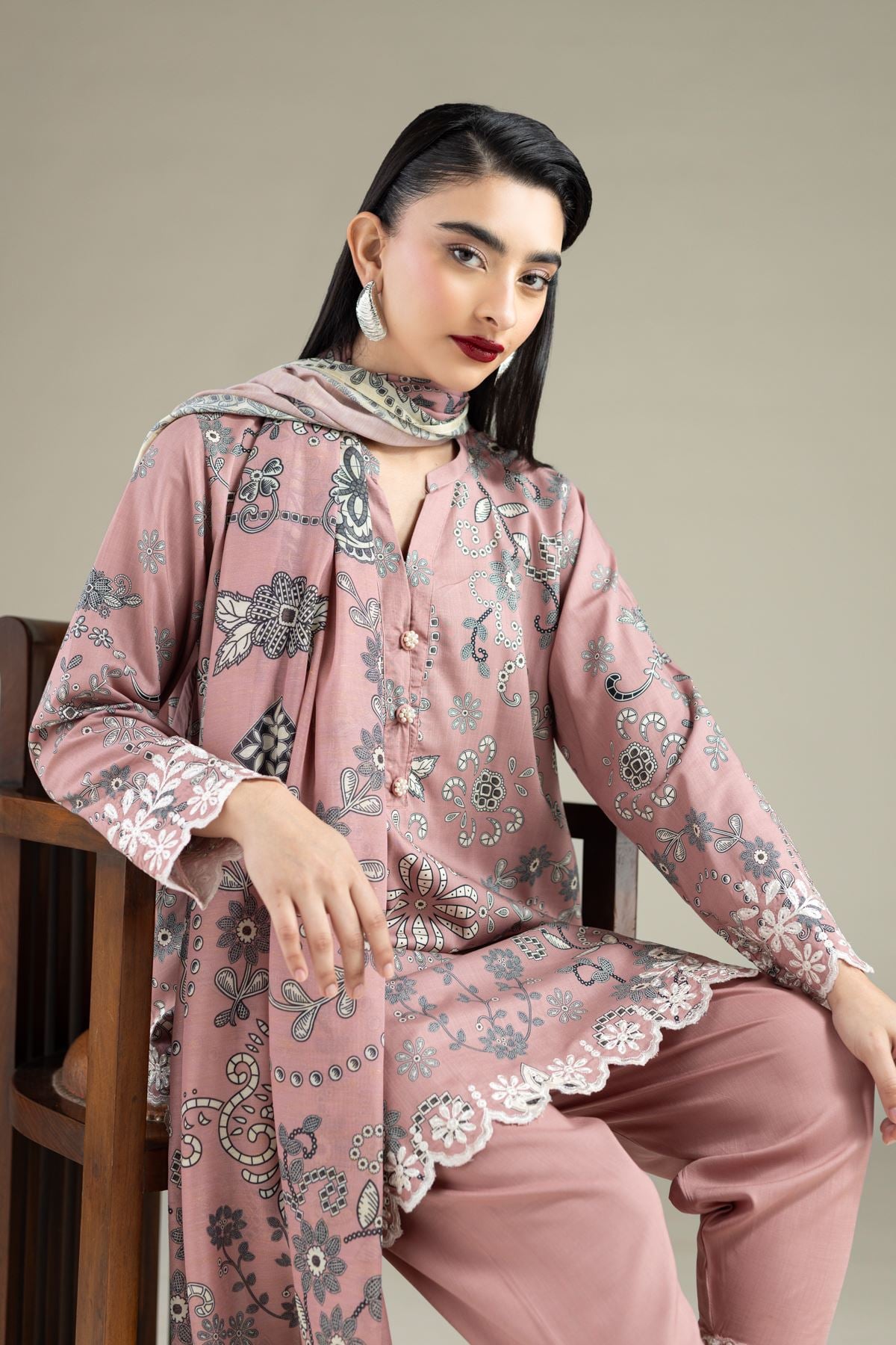 Printed Mesuri Dupatta - 25-04E43-02BA-VG