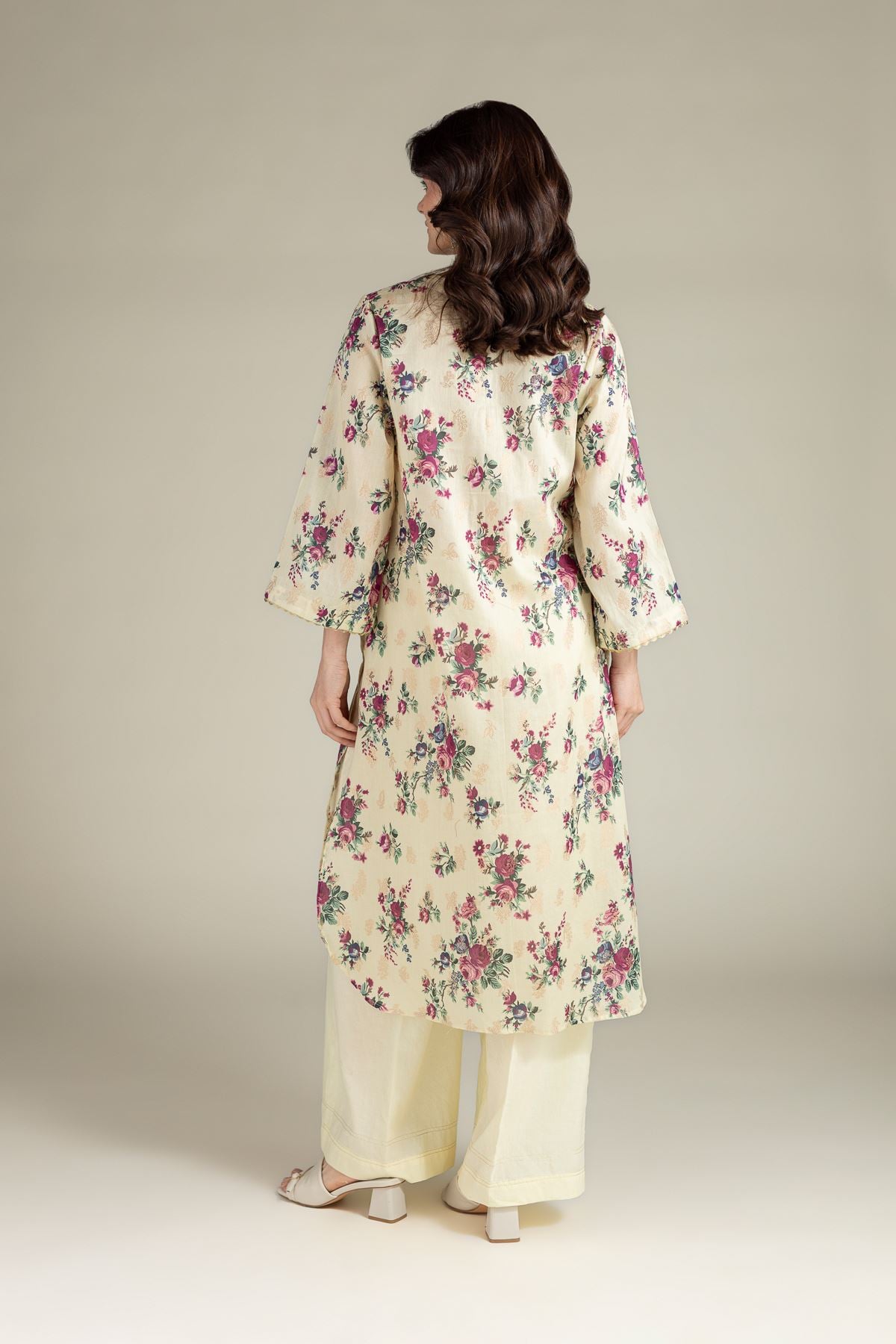Printed Jacquard Tailored 2 Piece | Top and Bottom - T-A113-26-111EE1-VG