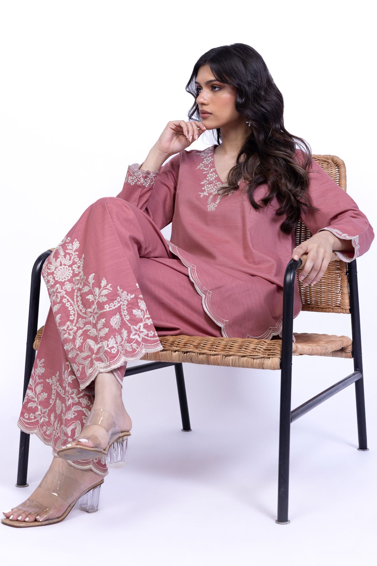 Embroidered Khaddar Kurta - 25-09-12E2-01TA-VG