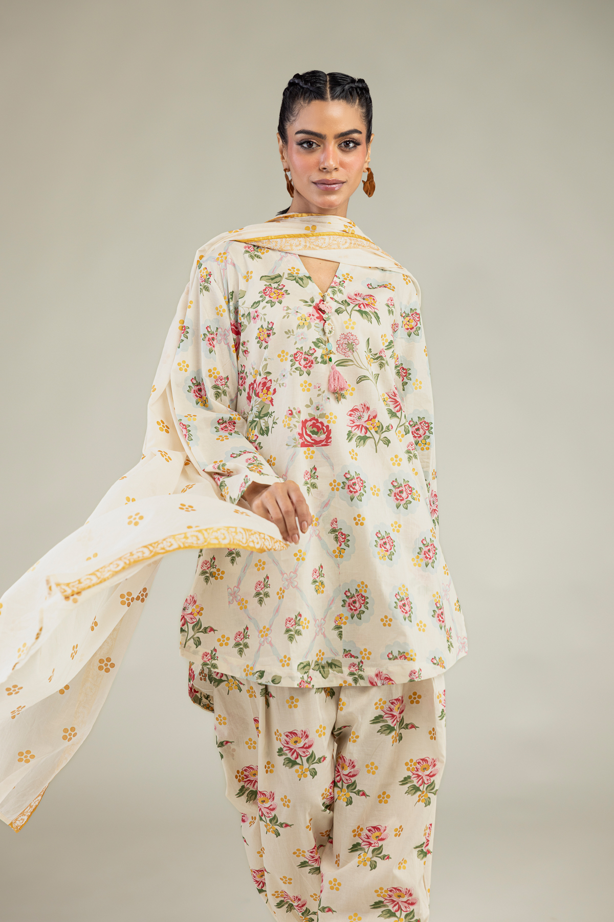 Printed Lawn Lawn Dupatta - 1-26-236-A-I2-VG