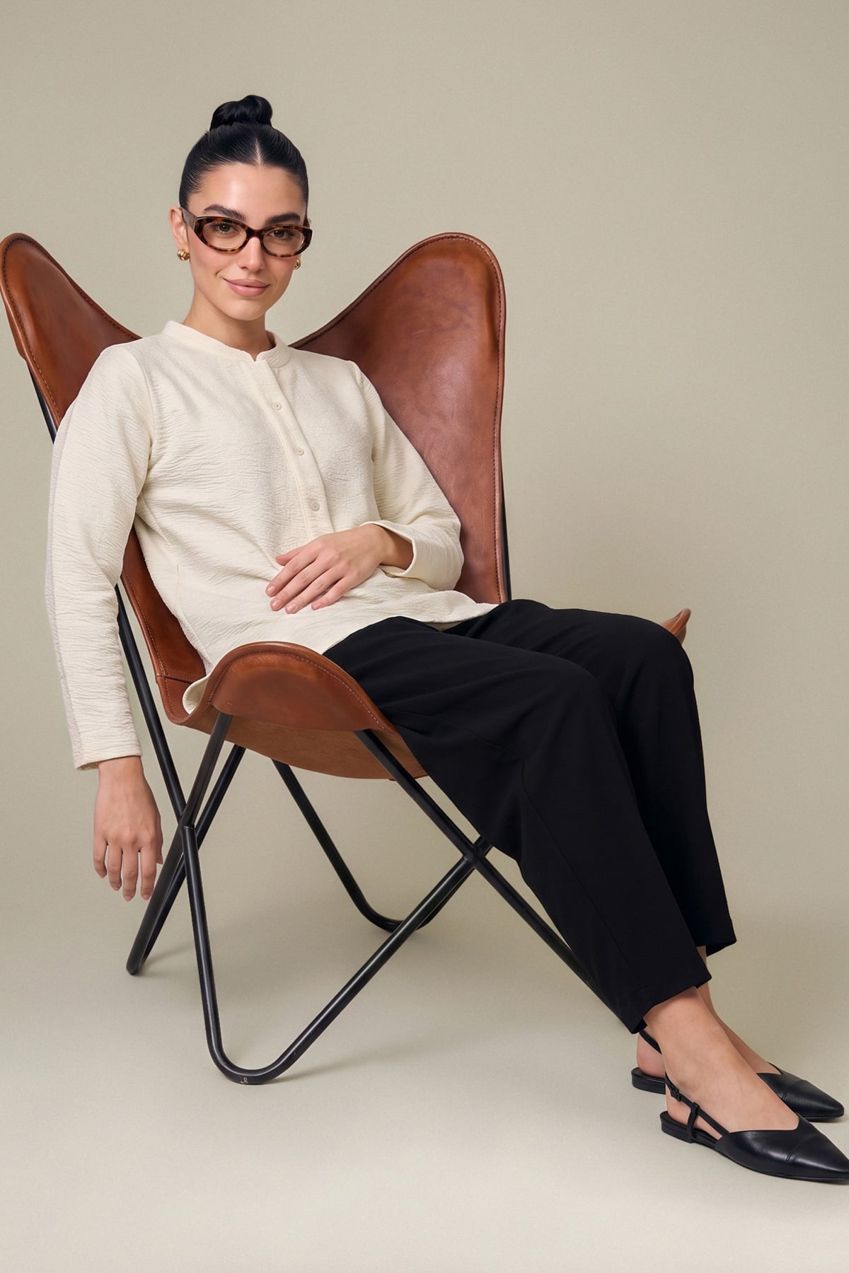 Dyed Textured Cotton Off-White Solid Sweatshirt - 2-26-308-A-G1-VG