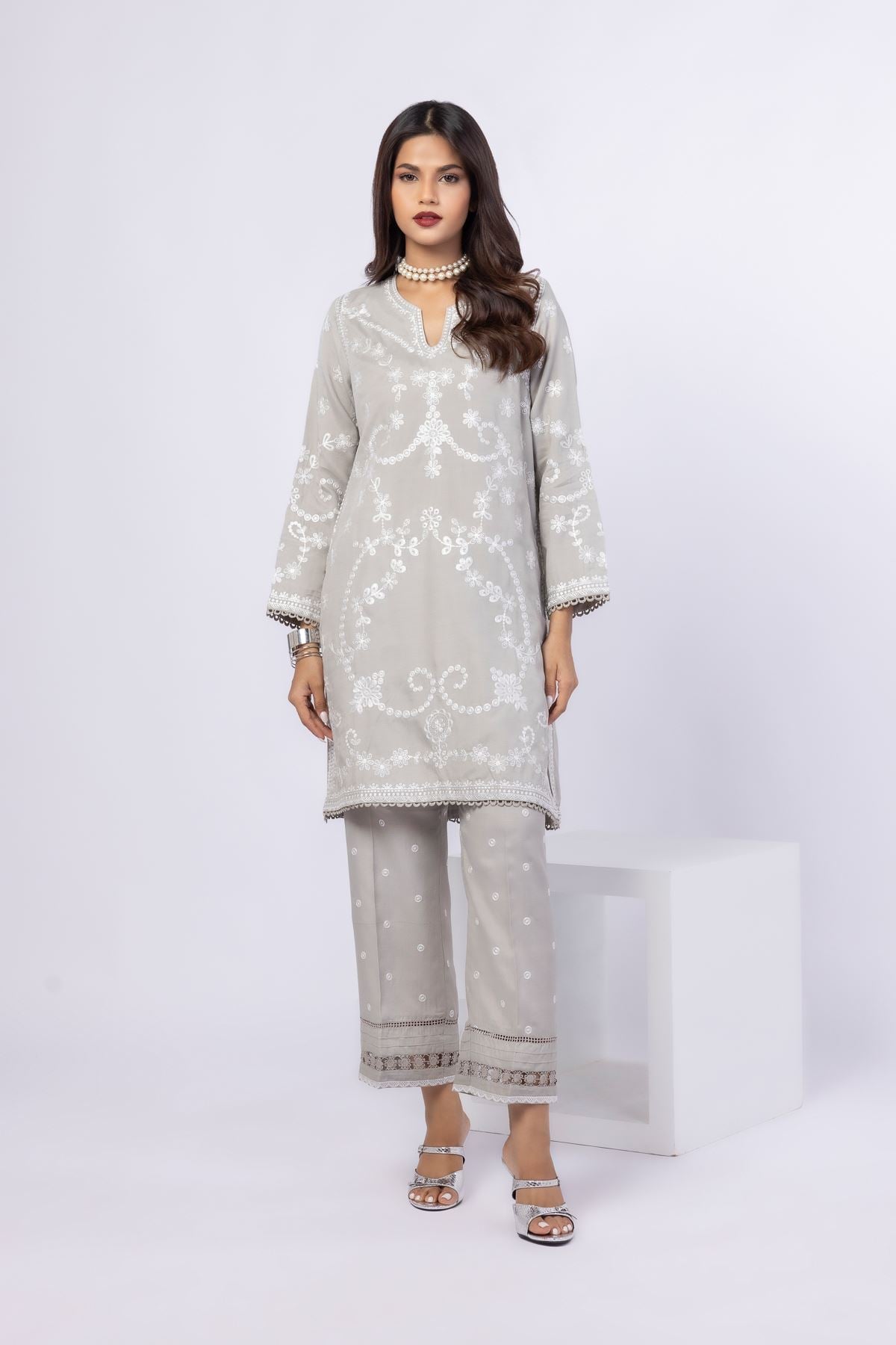Embroidered Thai Silk Pants - 25-05S22-03TA-VG