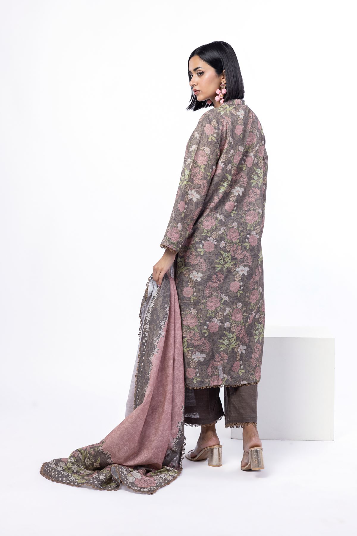 Printed Light Khaddar Tailored 3 Piece - LKW45BST-VG