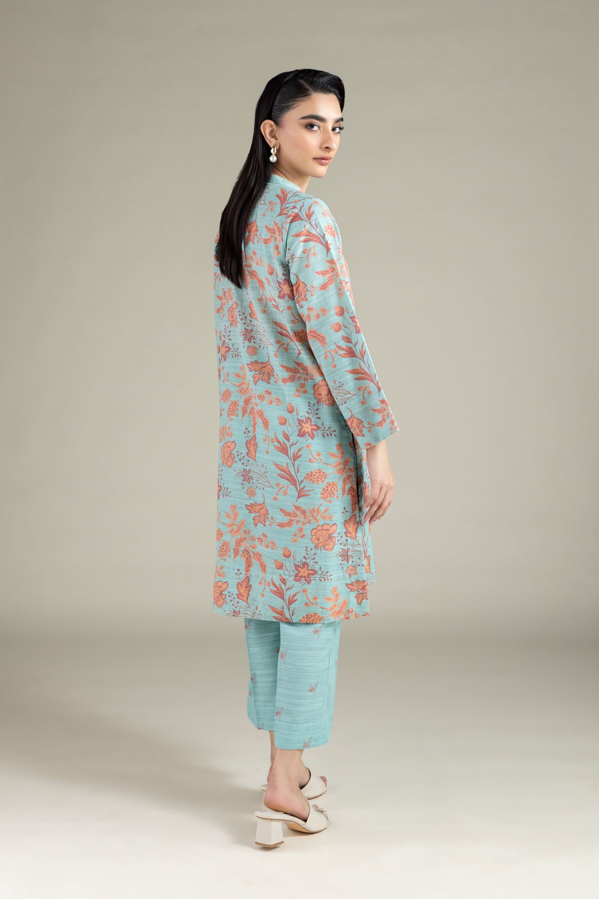 Printed Textured Cotton Kurta - 25-09-9S1-04TA-VG
