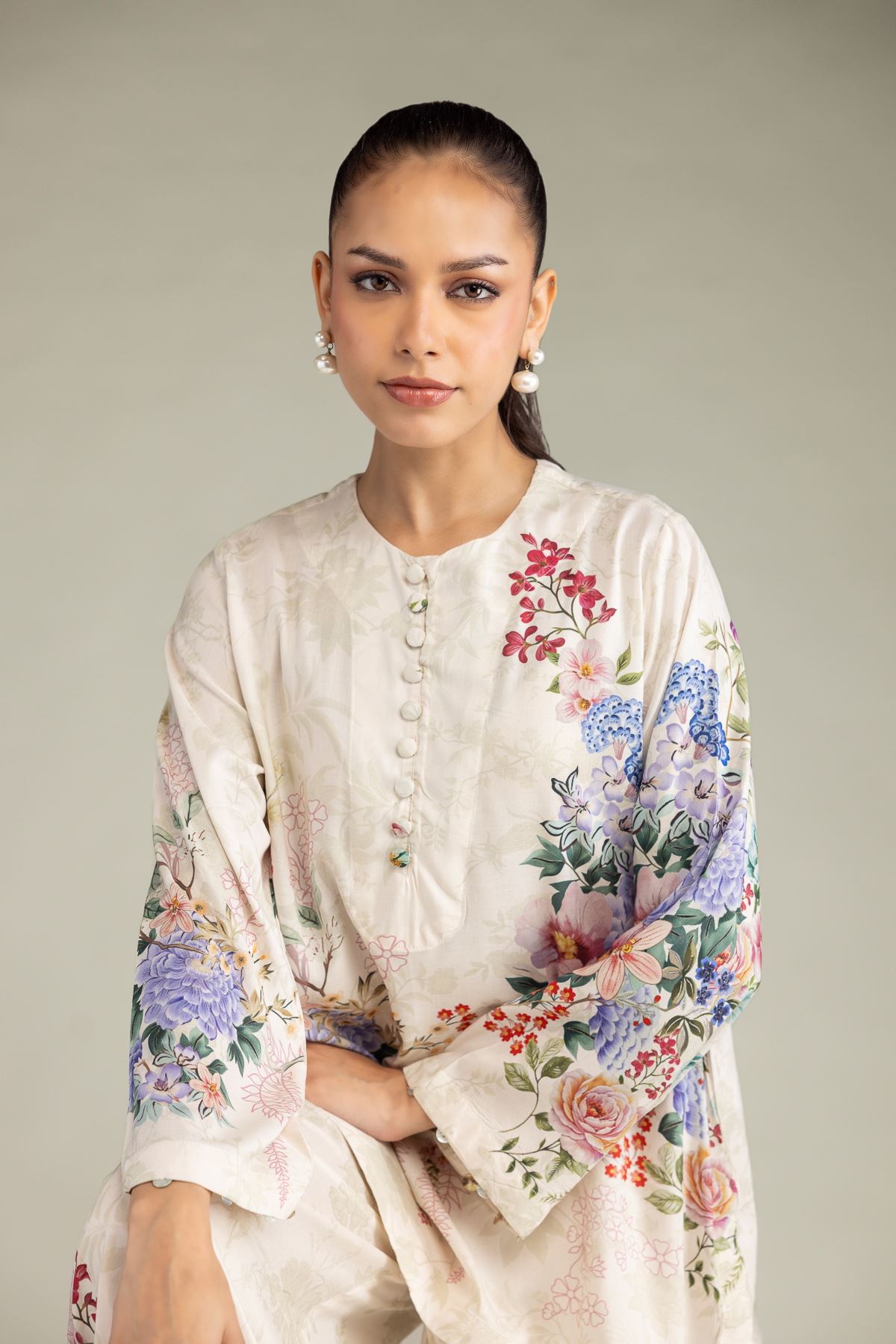 Printed Viscose Short Viscose Kurta - 1-26-250-B-H1-VG