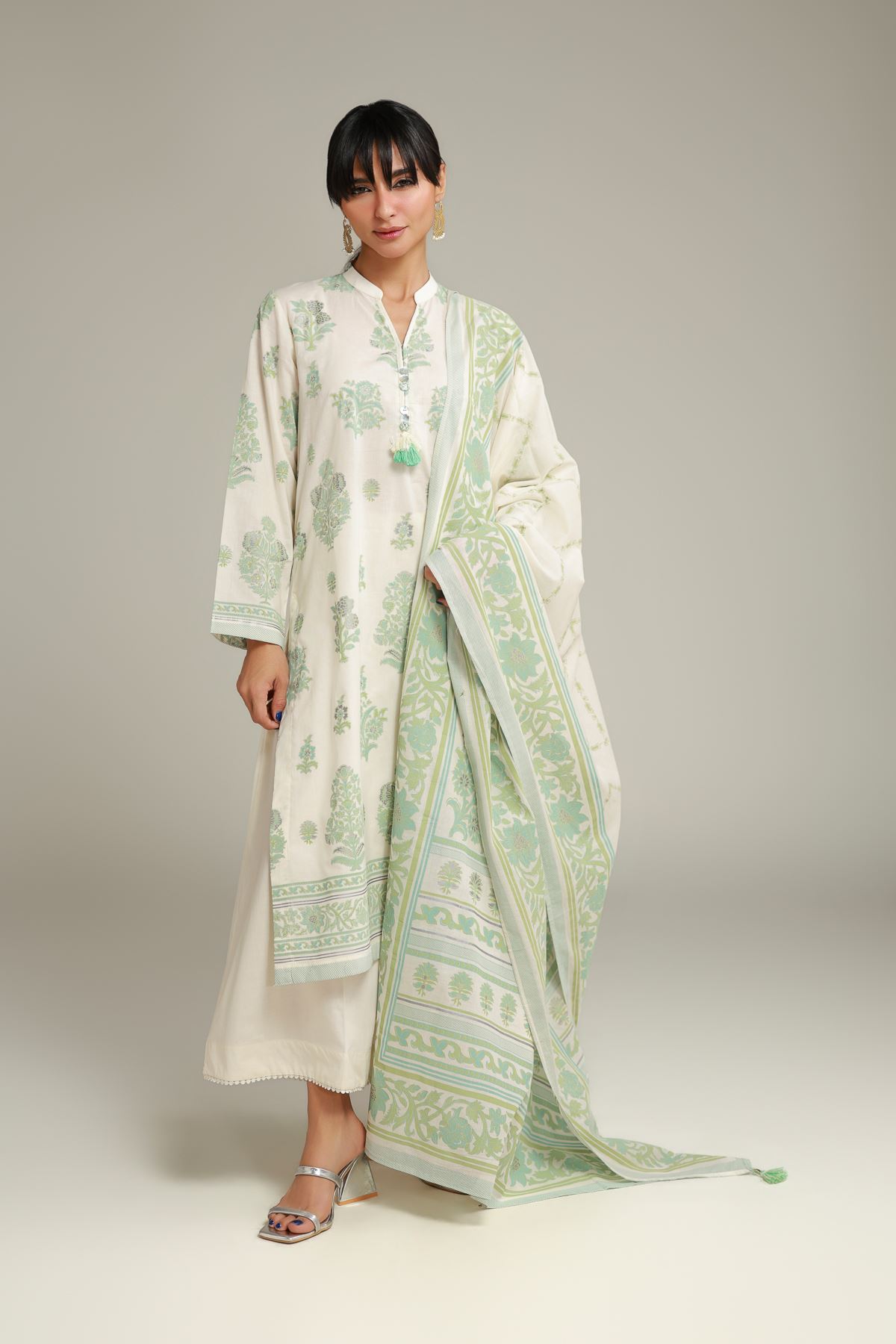 Printed Lawn Printed Lawn Dupatta - 26-02-1E13-06SA-VG