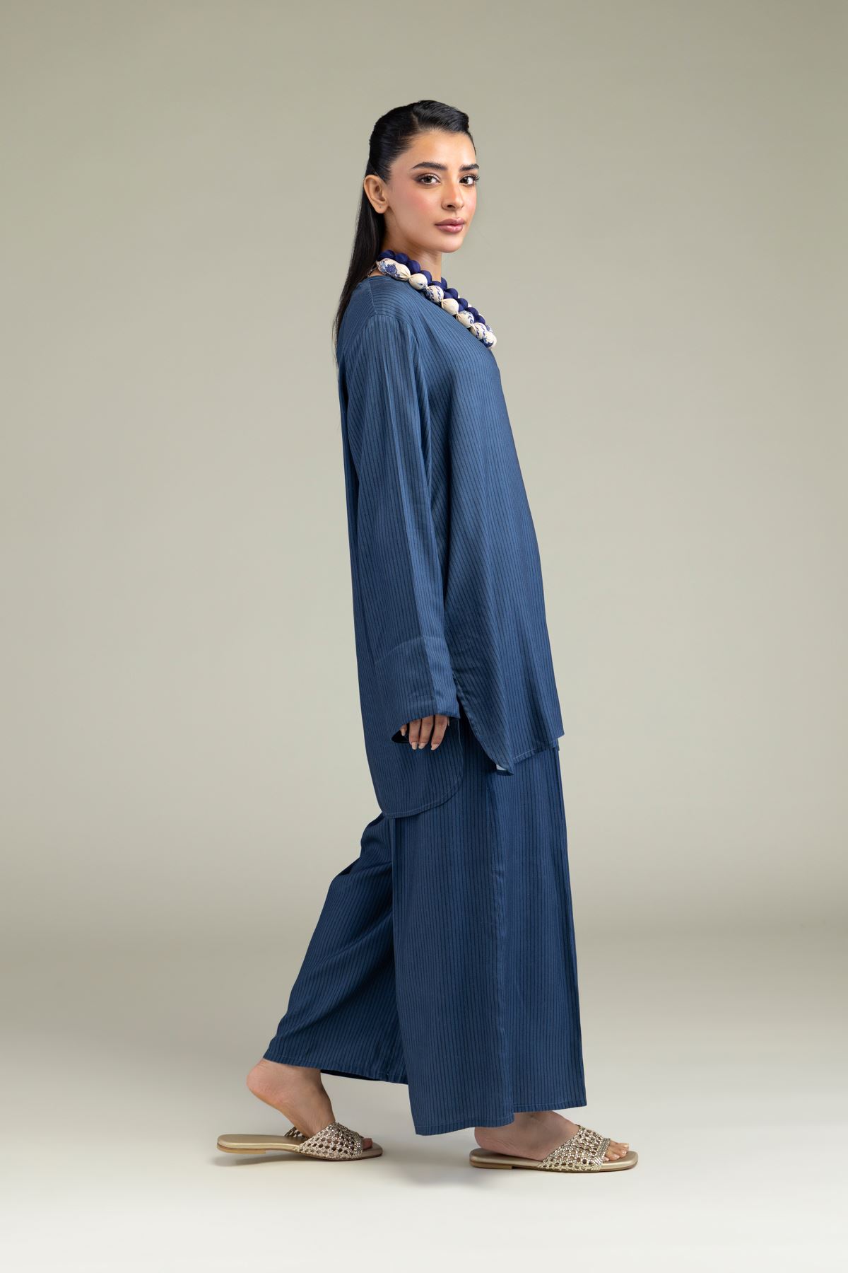 Printed Viscose Crepe Viscose Crepe Trousers - 6-26-206-A-J1-VG